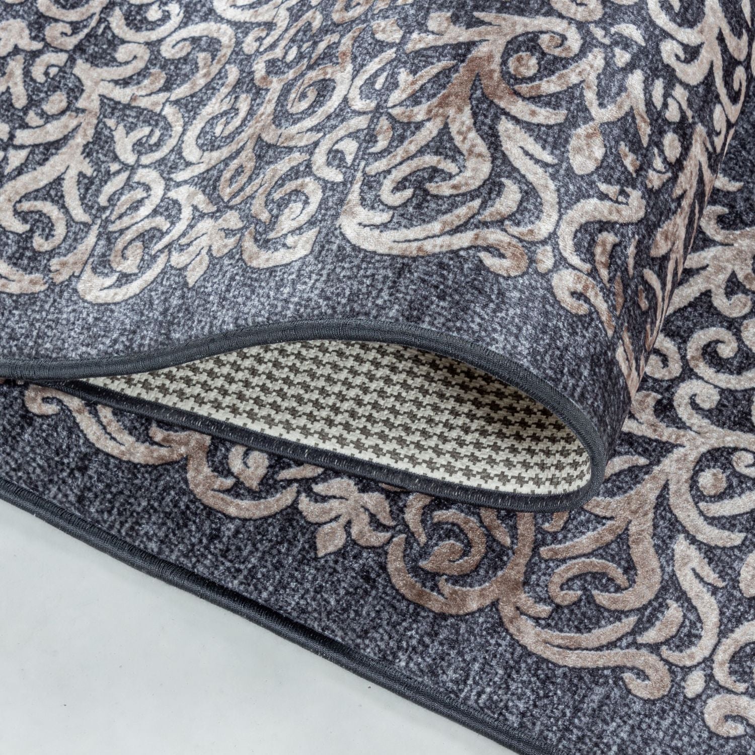 Zwart Tapijt Laagpolig Vloerkleed Omid ChromaticBlend Rugs