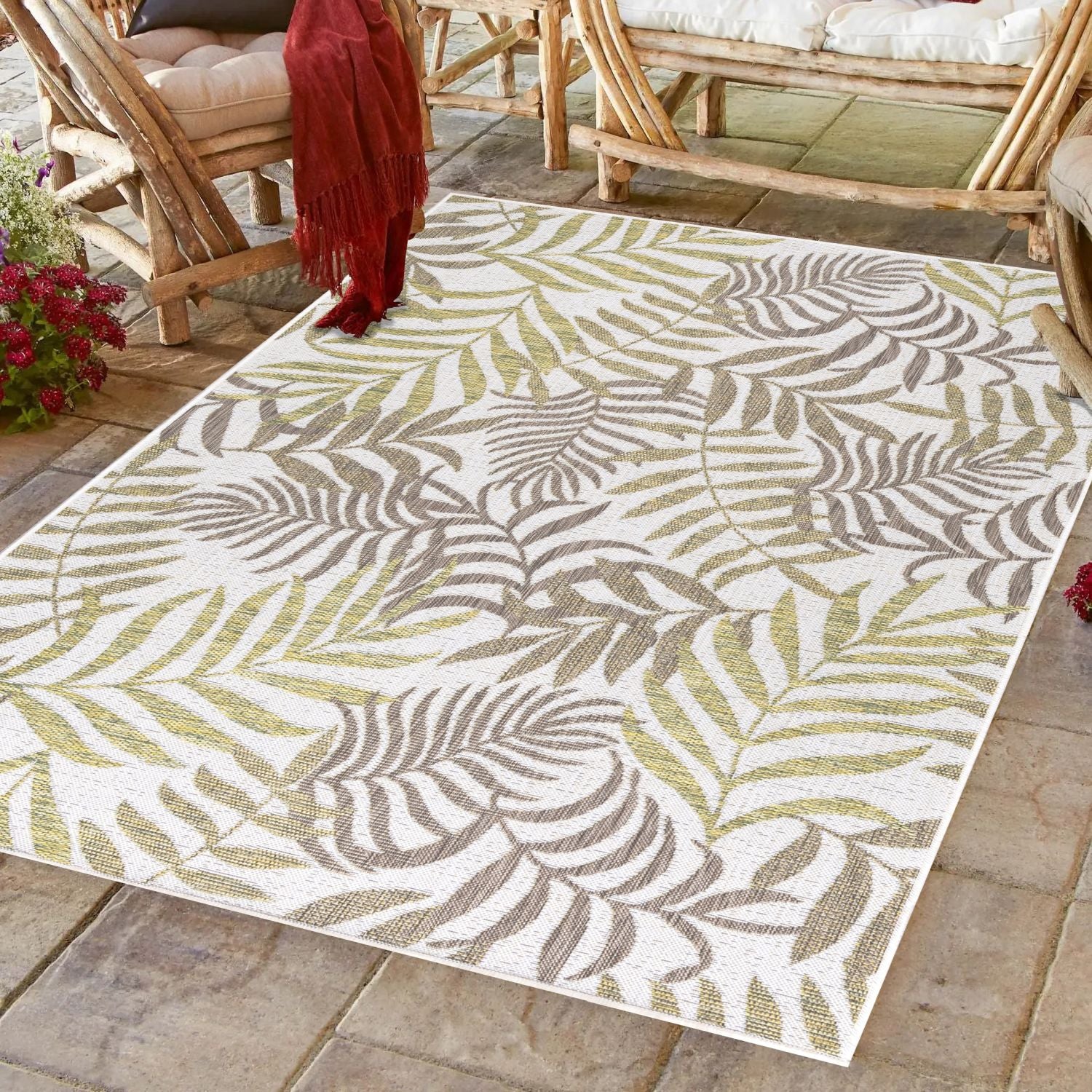 Beige Tapijt Laagpolig Vloerkleed Omid  Vivid Threads