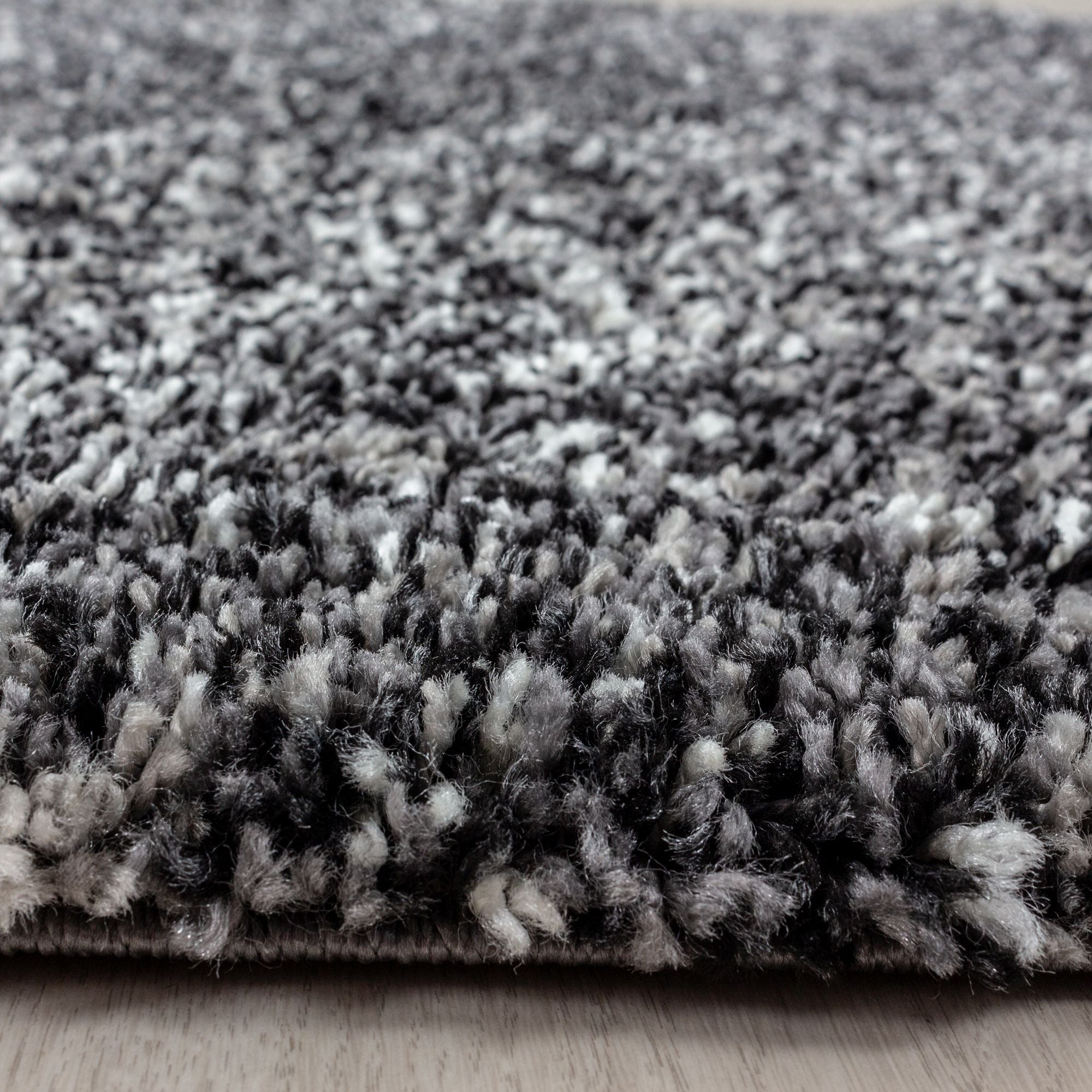 Anthrazit Laagpolig Vloerkleed Omid Misty Elegance Collection. - Omid Carpets
