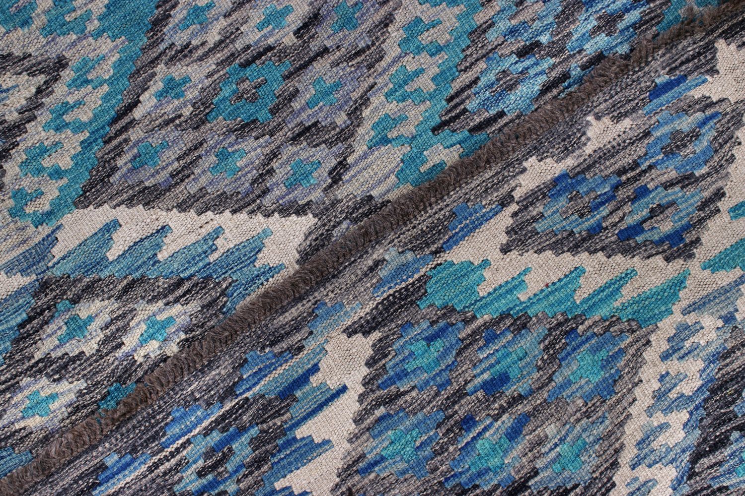 Kleurrijk Tapijt Laagpolig Handgeweven Wollen Vloerkleed - Omid Afghan Kelim 289x206