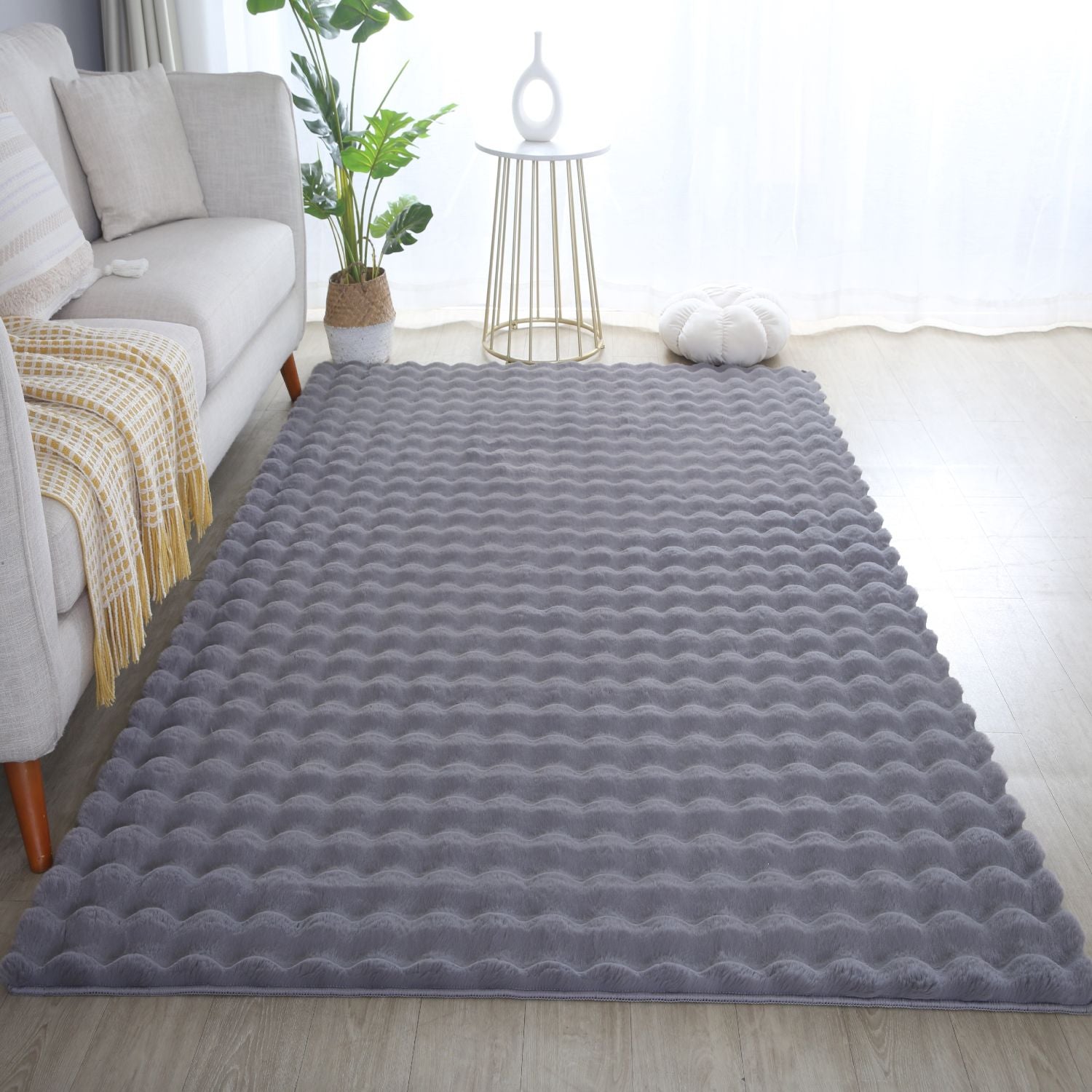 Grijs Tapijt Laagpolig Vloerkleed Omid Calming Canvas