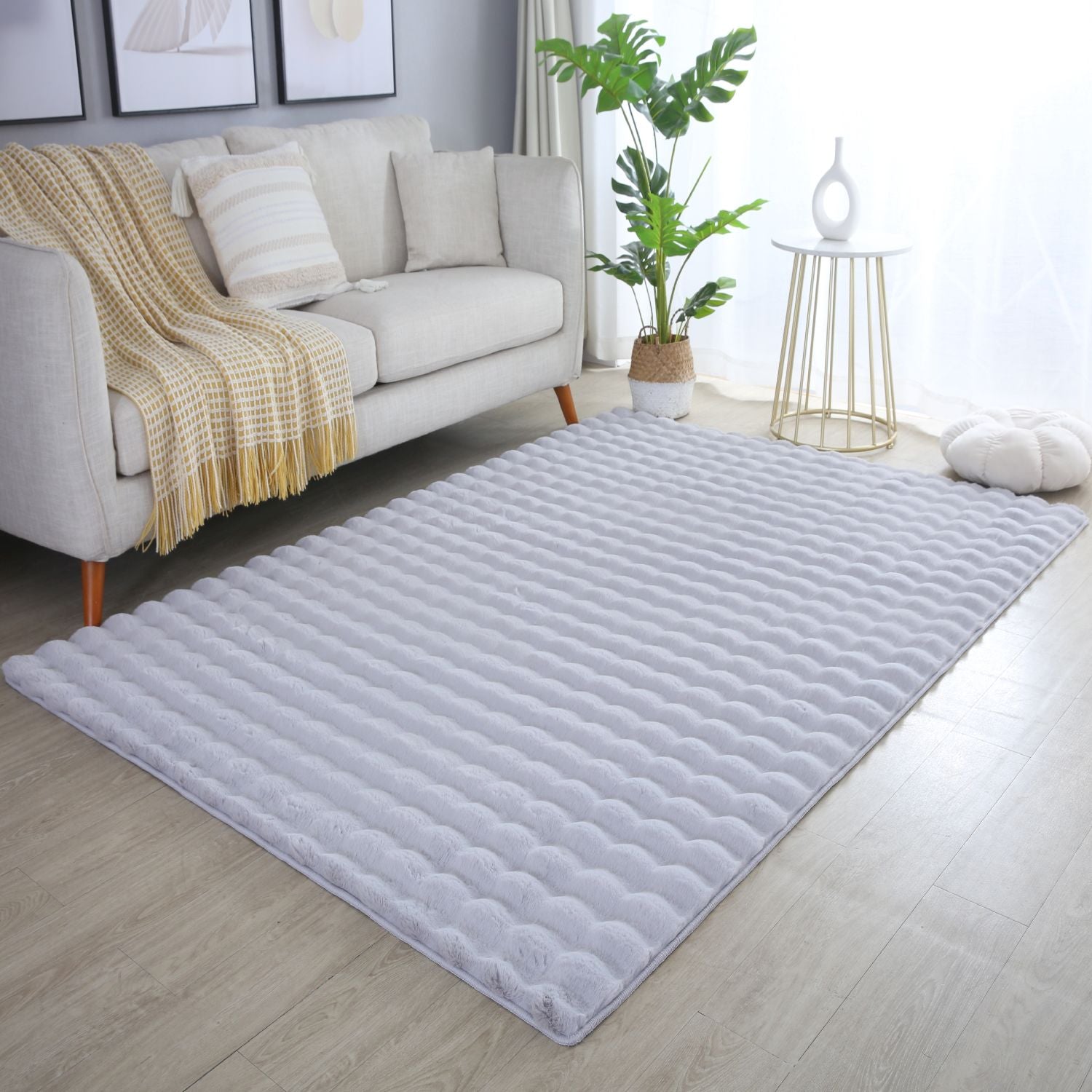 Grijs Tapijt Laagpolig Vloerkleed Omid Calming Canvas