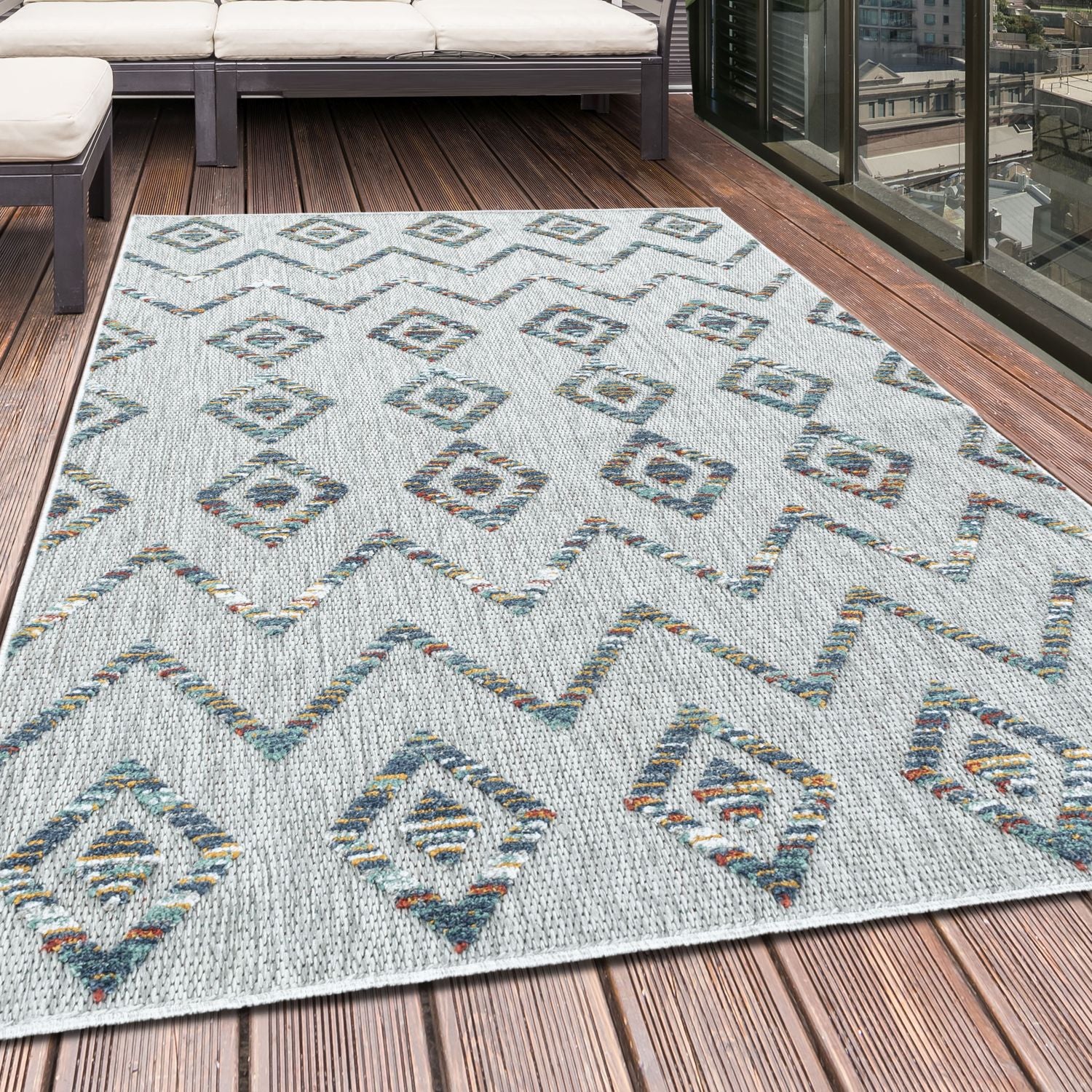 Multi Tapijt Laagpolig Vloerkleed Omid Pattern Paradise