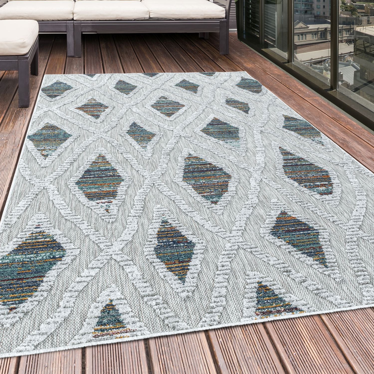 Multi Tapijt Laagpolig Vloerkleed Omid Pattern Paradise