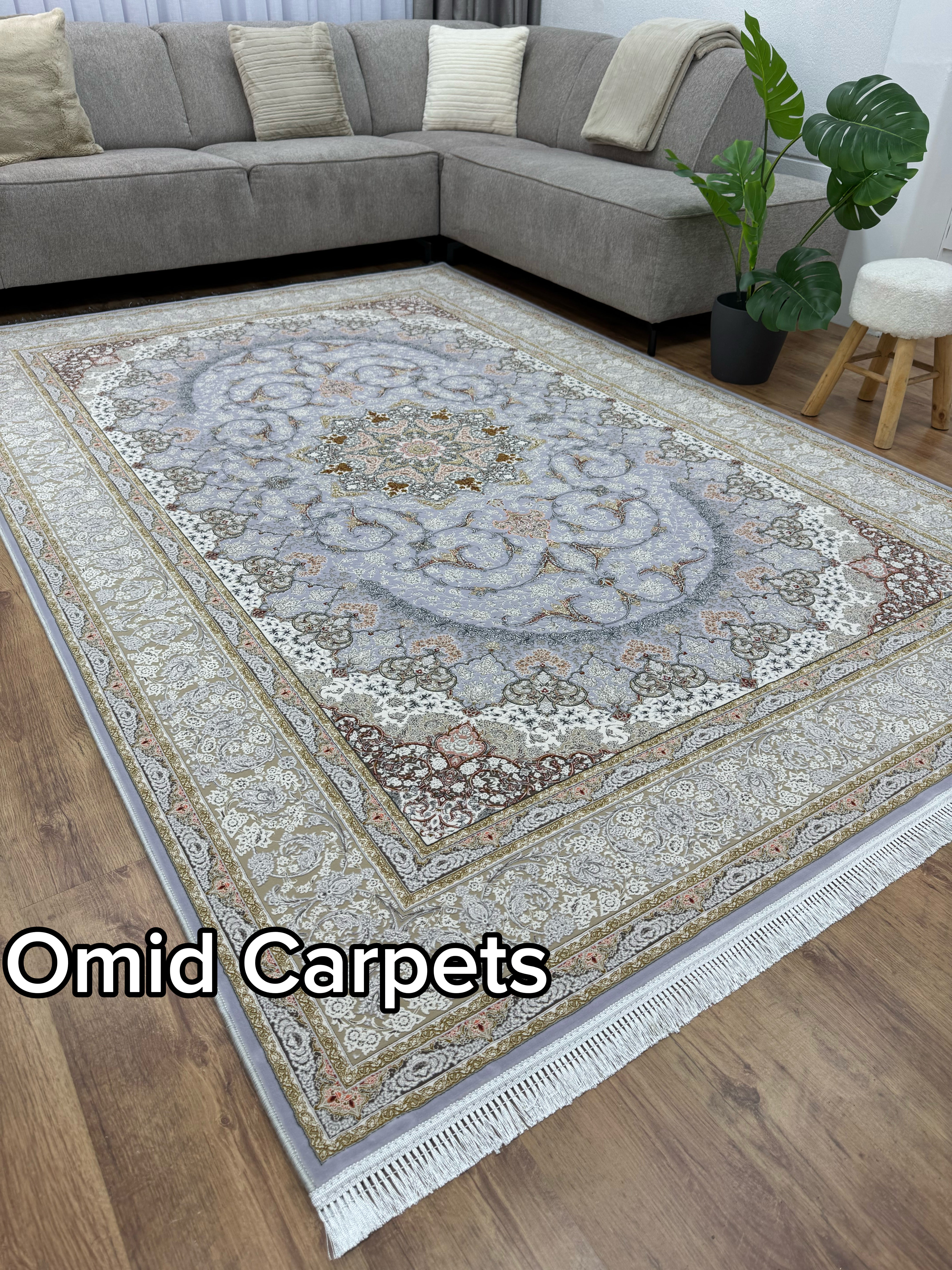 1500-Row Carpet * Zwart Low-Pile Classic Rug - Omid Premium Classic Hand Look - 4.5 Million Points/m²