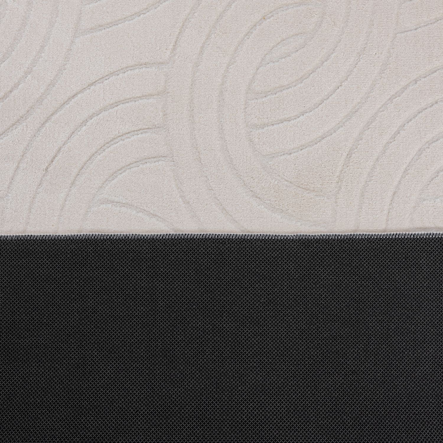Crème Tapijt Wasbaar Laagpolig Vloerkleed met Anti Slip Omid Japandi Stijl Wasbaar op 30° - Omid Carpets