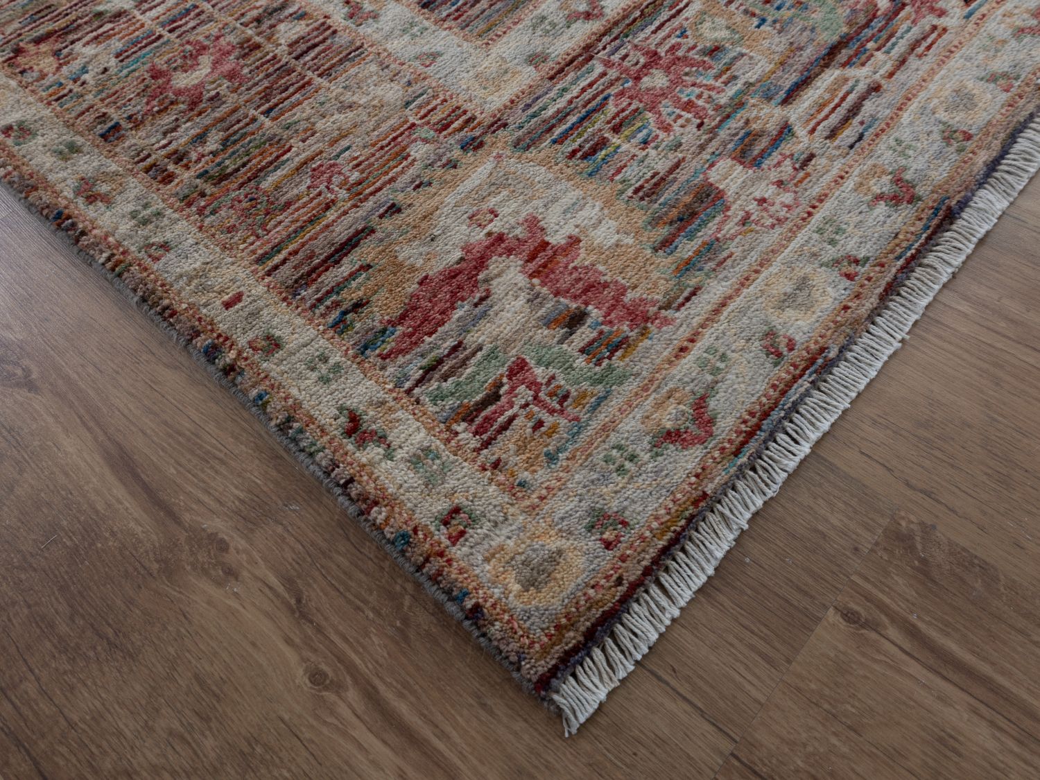 Afghaans Tapijt Laagpolig Handgeknoopt Wollen Vloerkleed - Omid Afghan Wool Luxury 297x194 - Omid Carpets