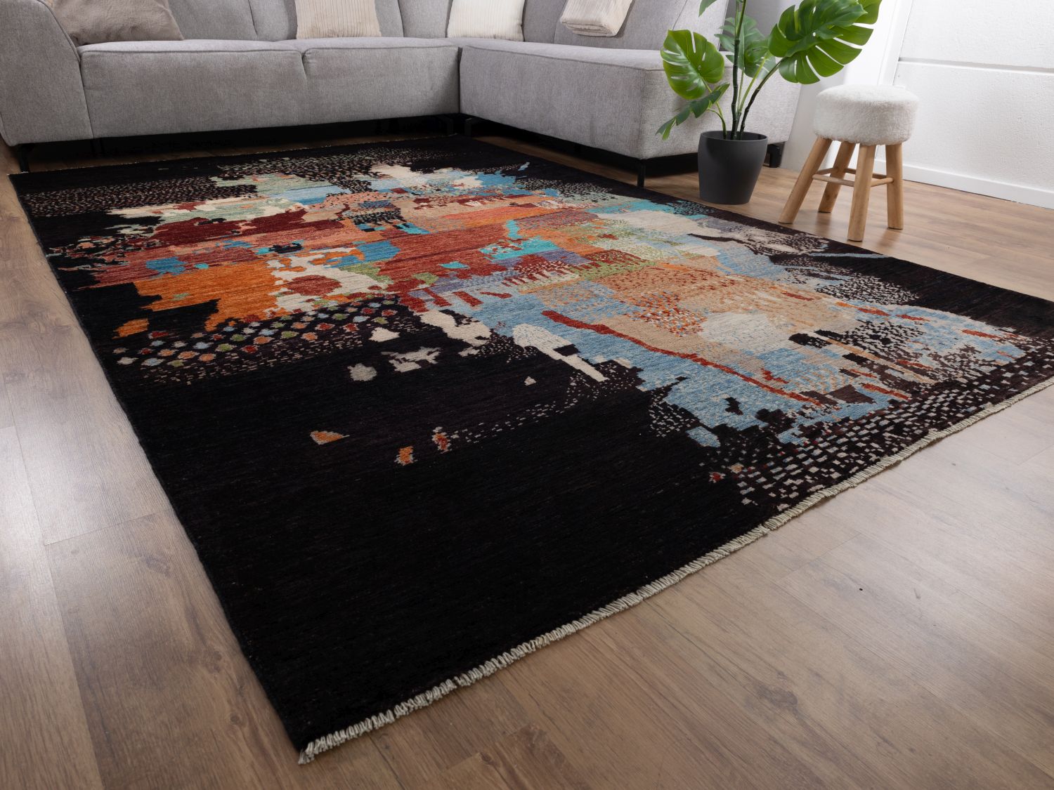 Afghaans Tapijt Laagpolig Handgeknoopt Wollen Vloerkleed - Omid Afghan Wool Luxury 297x194 - Omid Carpets