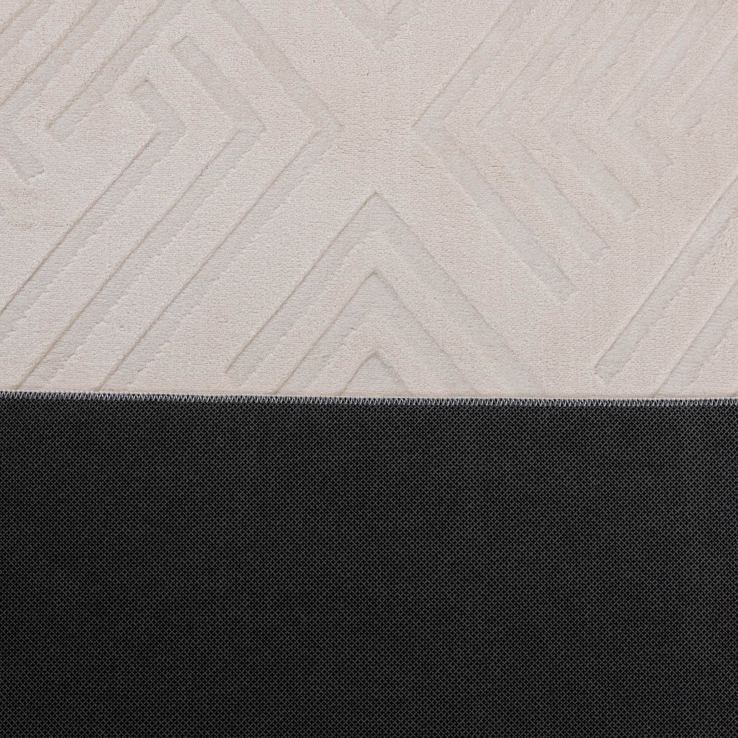 Crème Tapijt Wasbaar Laagpolig Vloerkleed met Anti Slip Omid Japandi Stijl Wasbaar op 30° - Omid Carpets