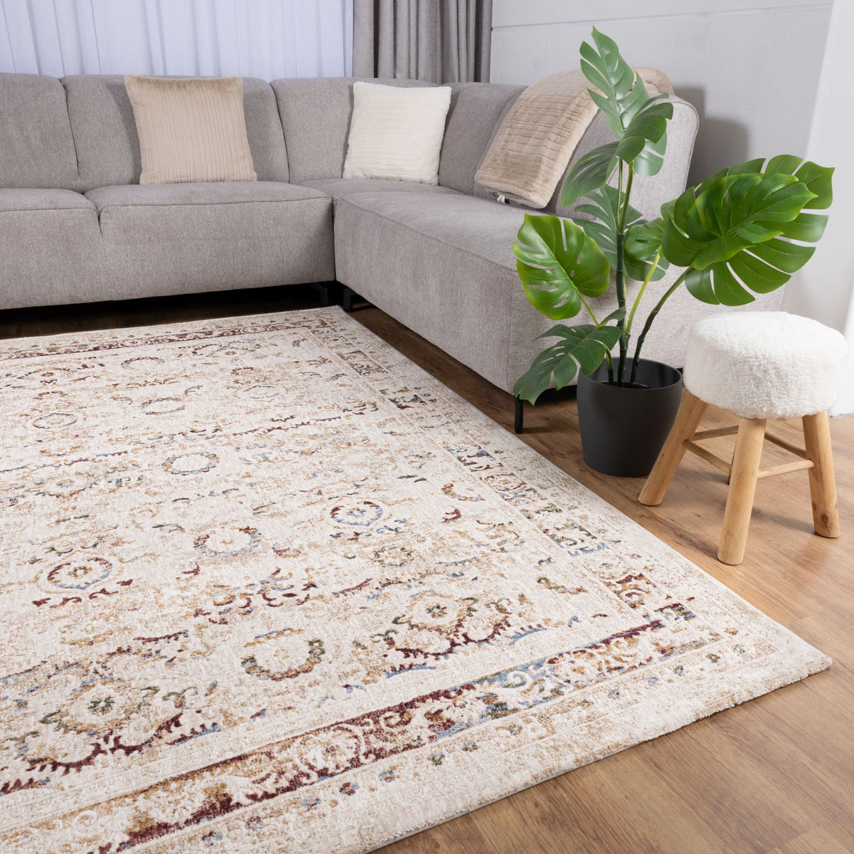 Tapis coloré à poils ras Omid Art