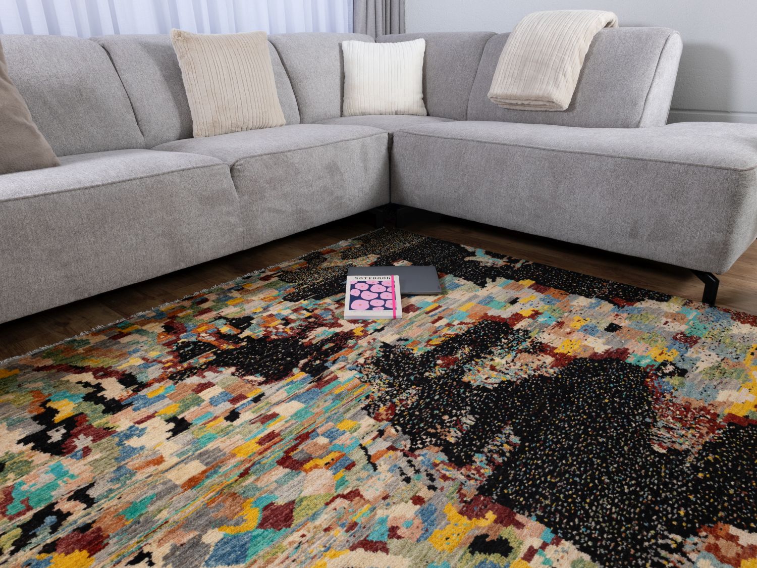 Afghaans Tapijt Laagpolig Handgeknoopt Wollen Vloerkleed - Omid Afghan Wool Luxury 297x194 - Omid Carpets