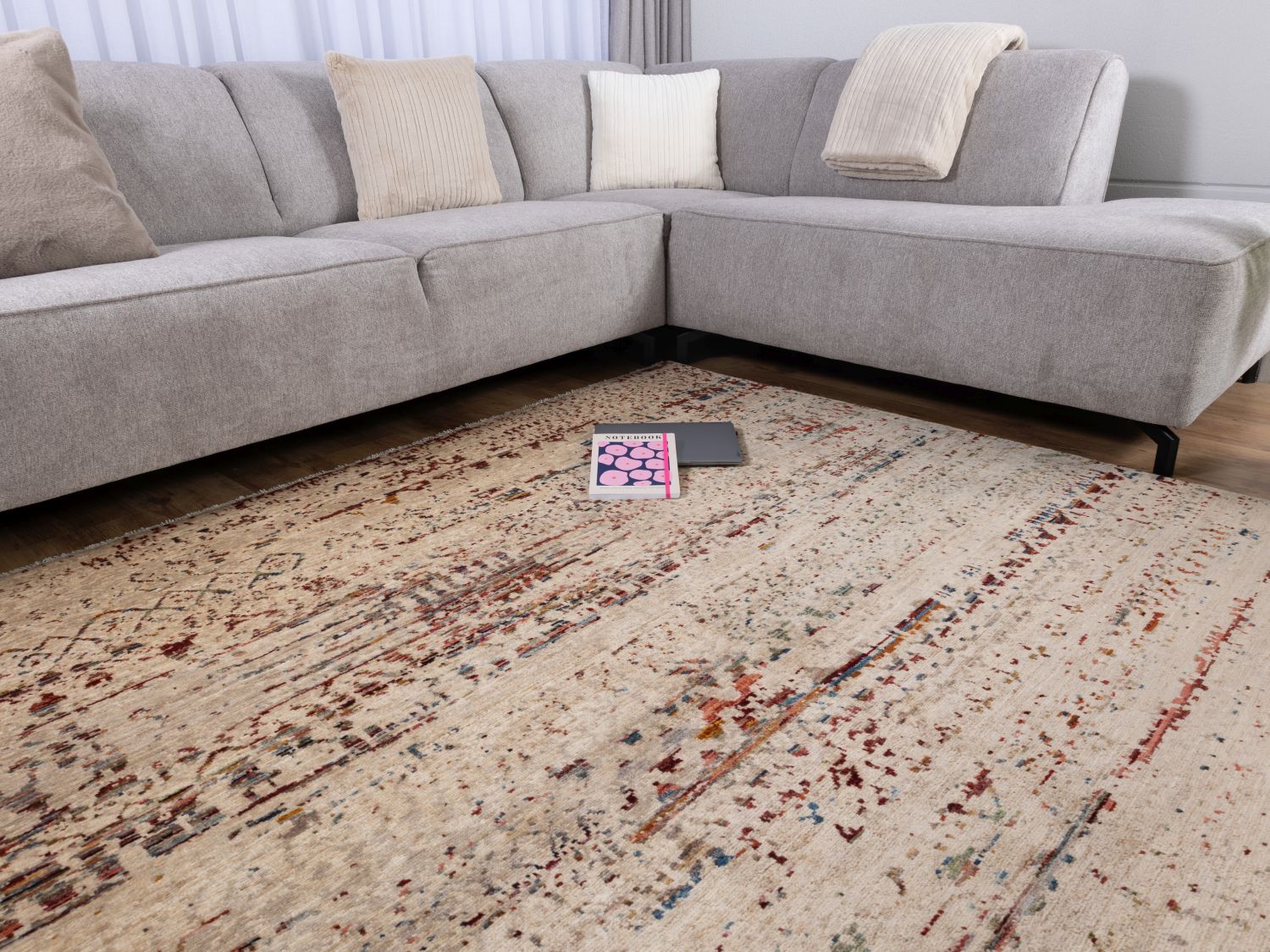 Afghaans Tapijt Laagpolig Handgeknoopt Wollen Vloerkleed - Omid Afghan Wool Luxury 297x194 - Omid Carpets