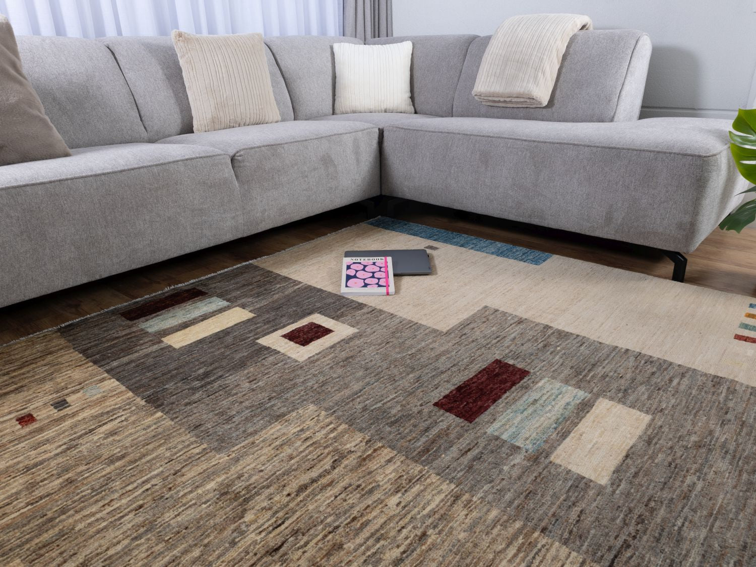 Afghaans Tapijt Laagpolig Handgeknoopt Wollen Vloerkleed - Omid Afghan Wool Luxury 297x194 - Omid Carpets