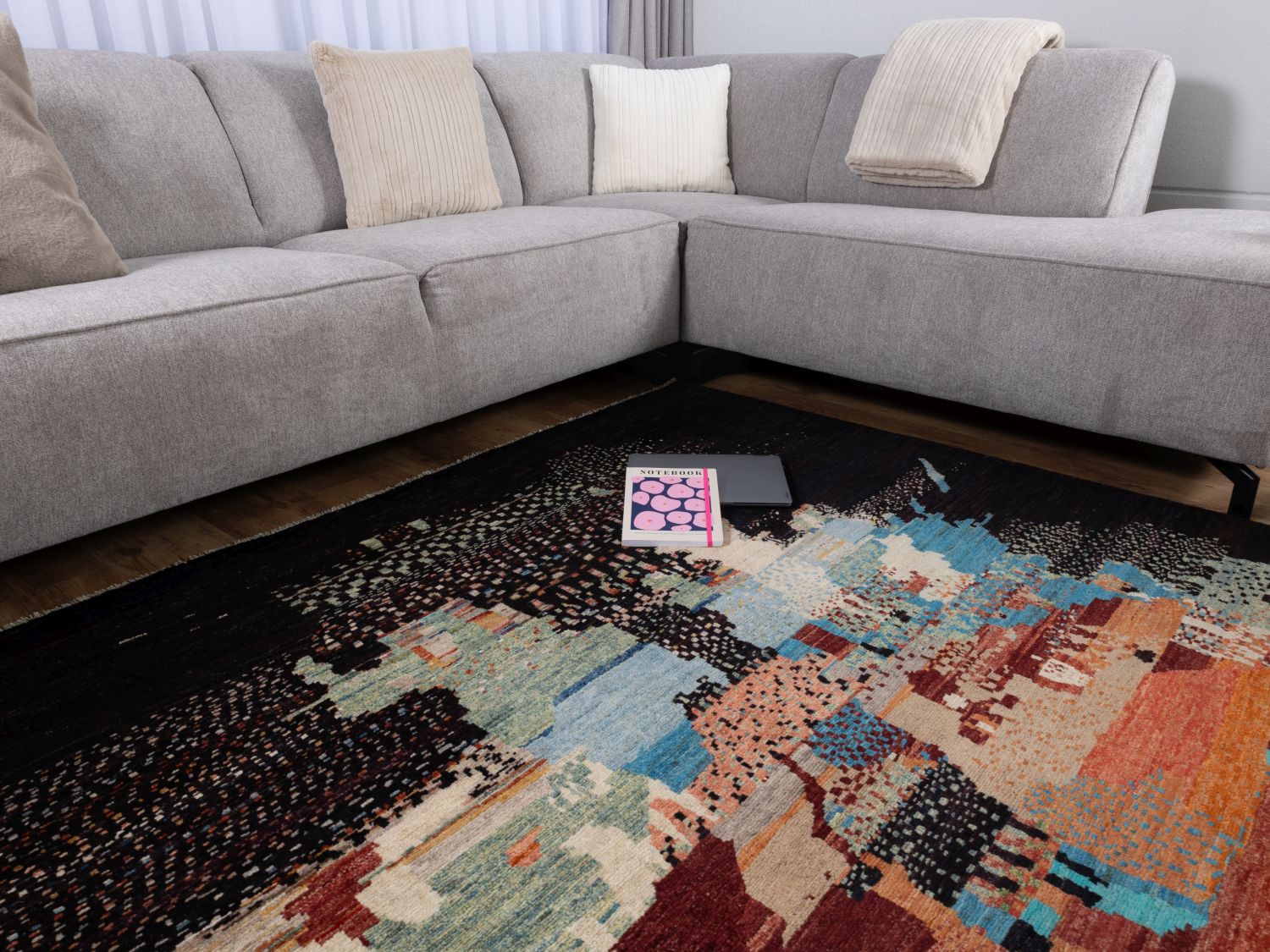 Afghaans Tapijt Laagpolig Handgeknoopt Wollen Vloerkleed - Omid Afghan Wool Luxury 297x194 - Omid Carpets