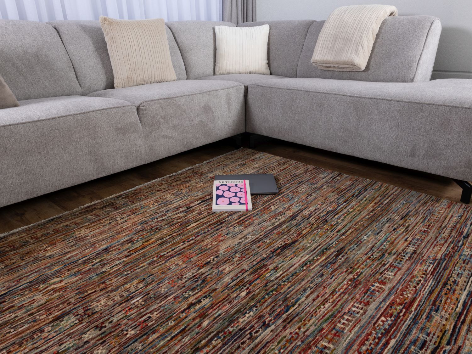 Afghaans Tapijt Laagpolig Handgeknoopt Wollen Vloerkleed - Omid Afghan Wool Luxury 297x194 - Omid Carpets