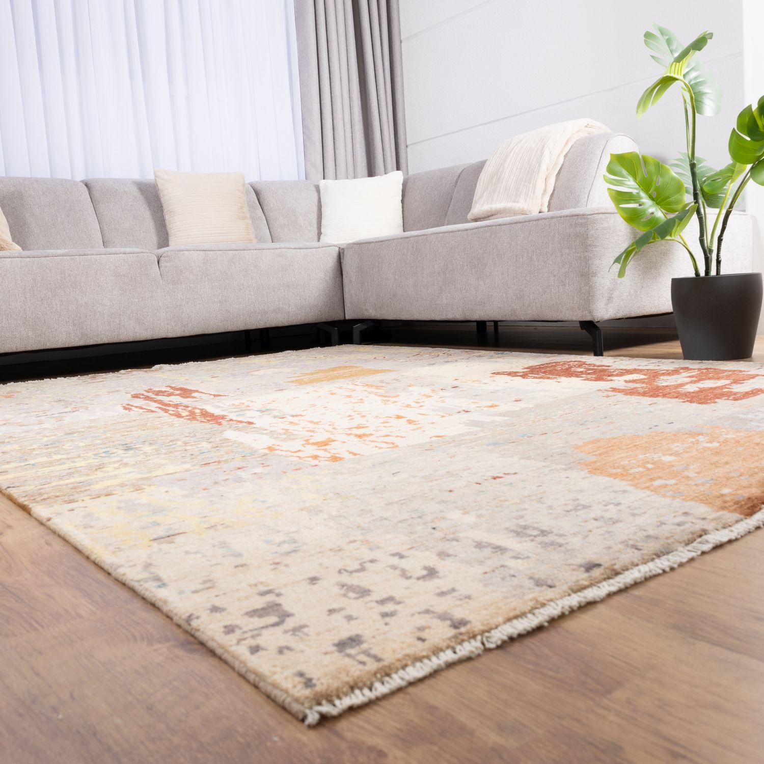Afghaans Tapijt Laagpolig Handgeknoopt Wollen Vloerkleed - Omid Afghan Wool Luxury 172x240