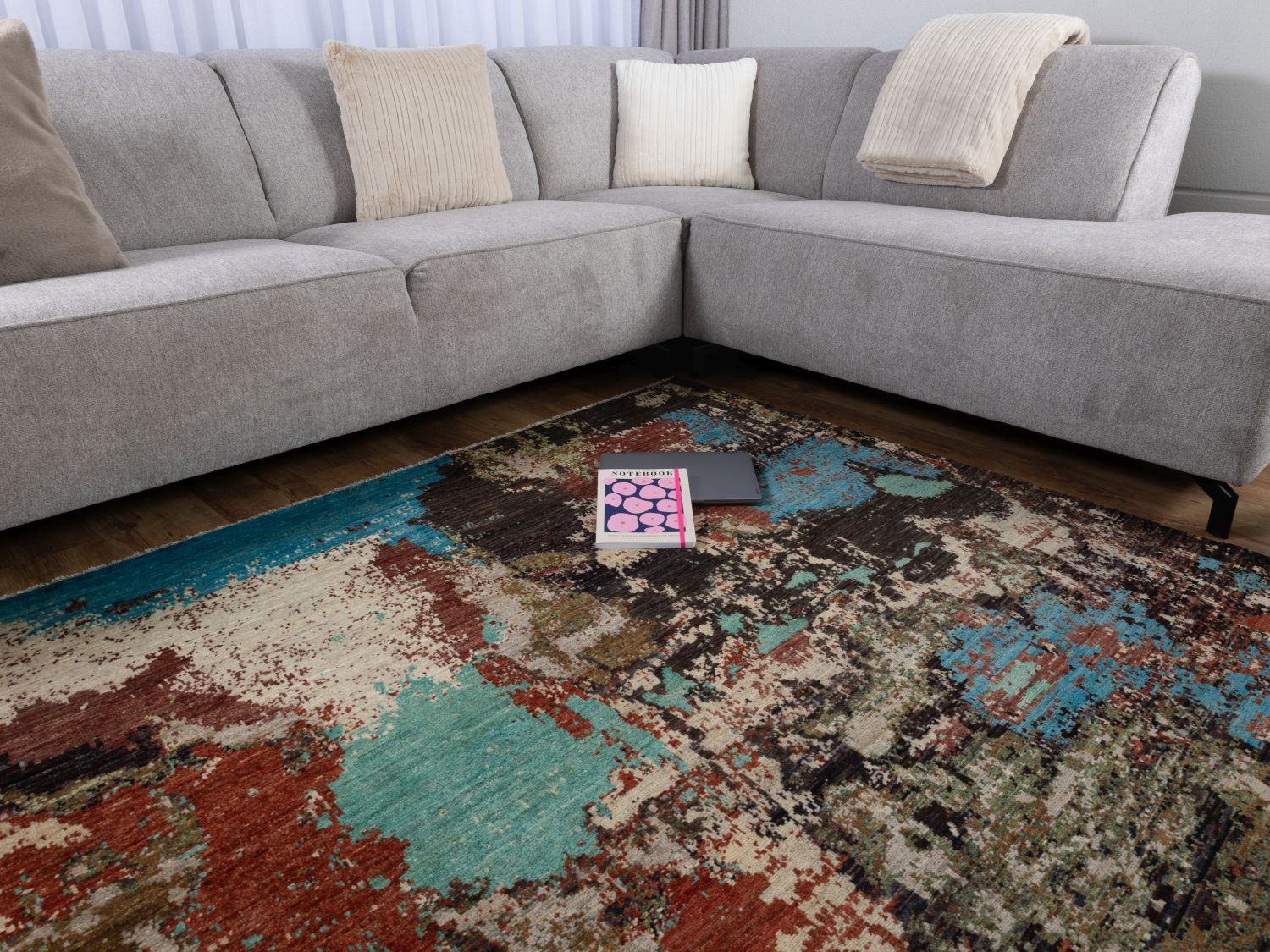 Afghaans Tapijt Laagpolig Handgeknoopt Wollen Vloerkleed - Omid Afghan Wool Luxury 297x194 - Omid Carpets