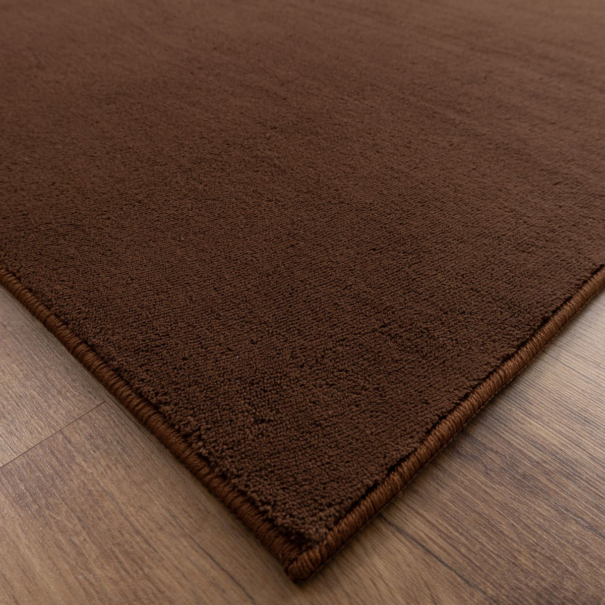 Tapis brun à poils courts Omid Brown Simplicity