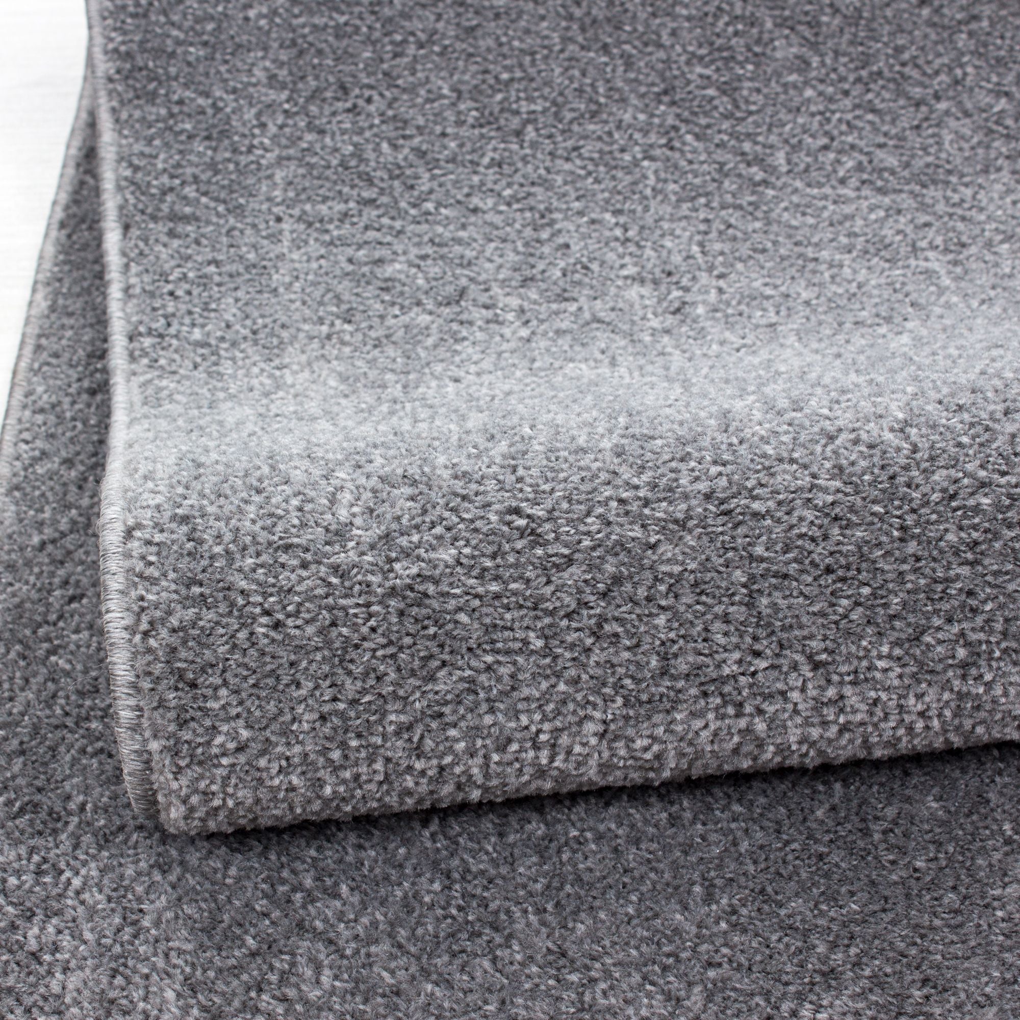 Lichtgrijs Laagpolig Vloerkleed Omid Velvet Touch Collection.