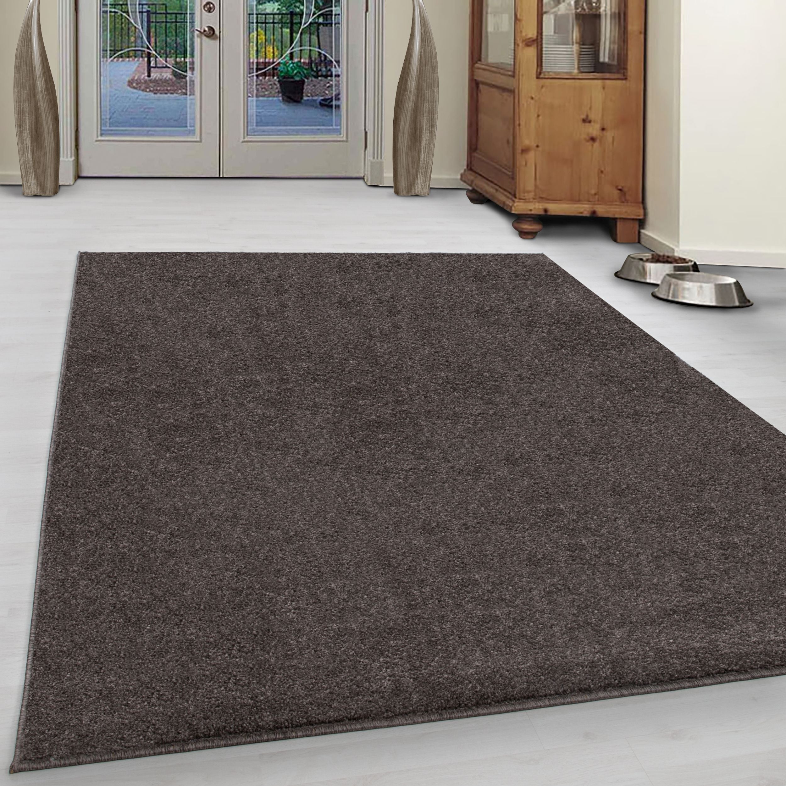Bruin Laagpolig Vloerkleed Omid Velvet Touch Collection.
