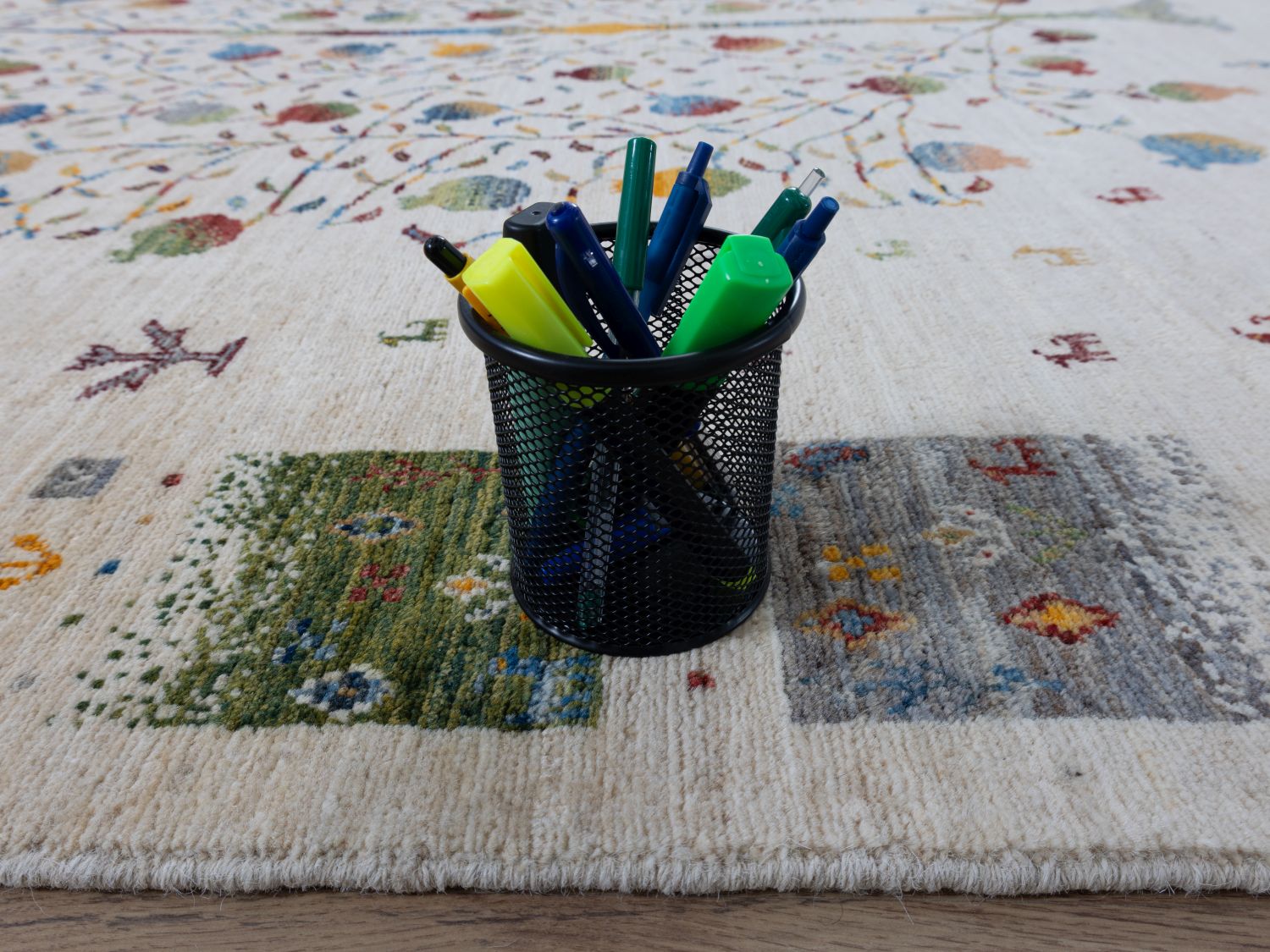 Afghaans Tapijt Laagpolig Handgeknoopt Wollen Vloerkleed - Omid Afghan Wool Luxury 297x194 - Omid Carpets