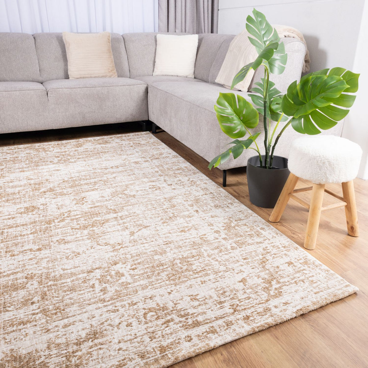Tapis coloré à poils ras Omid Art