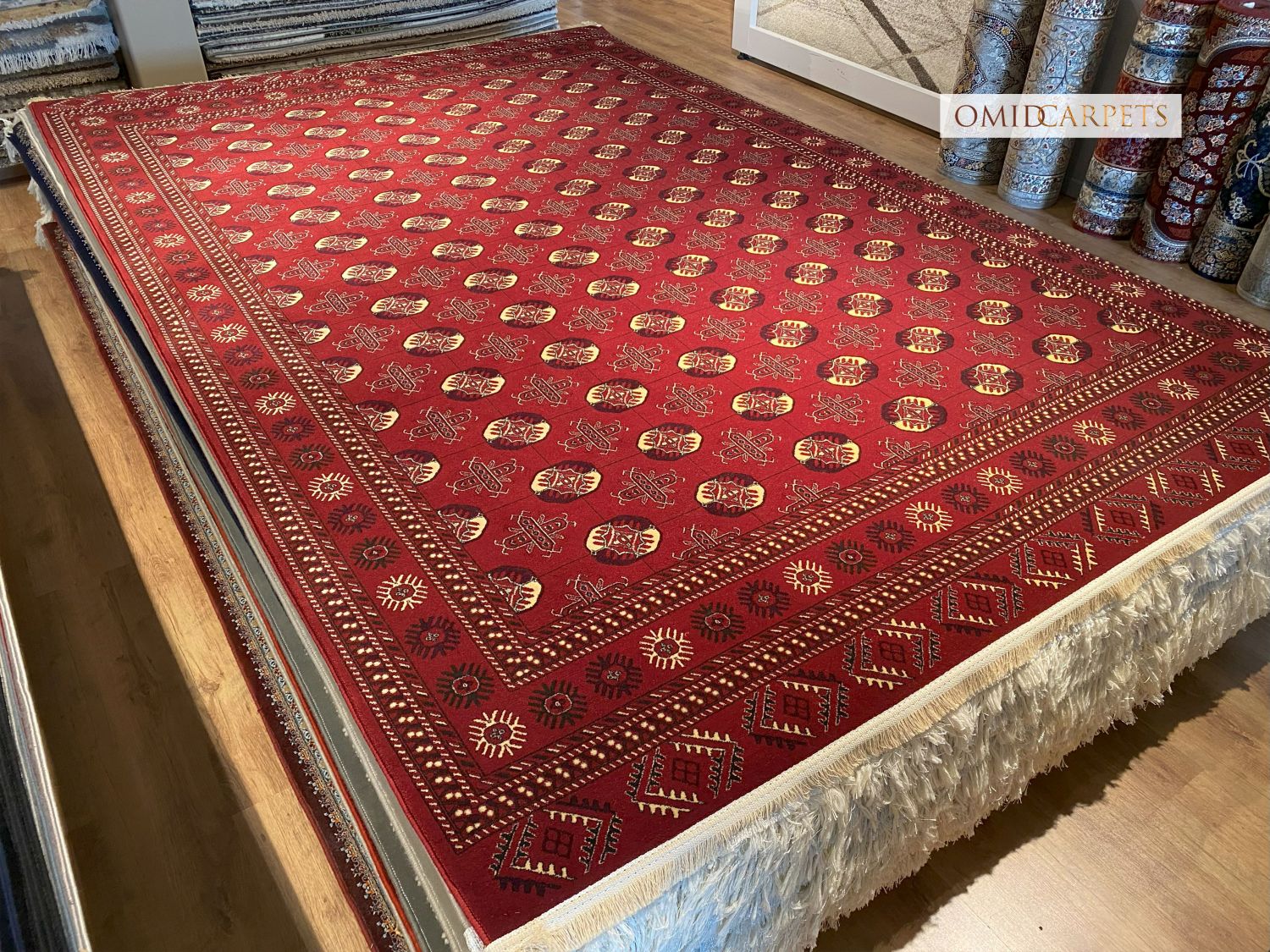 قالین 700 شانه * Rood Tapijt Laagpolig Klassiek Vloerkleed - Omid Premium Classic - 1,5 Miljoen punten/m²