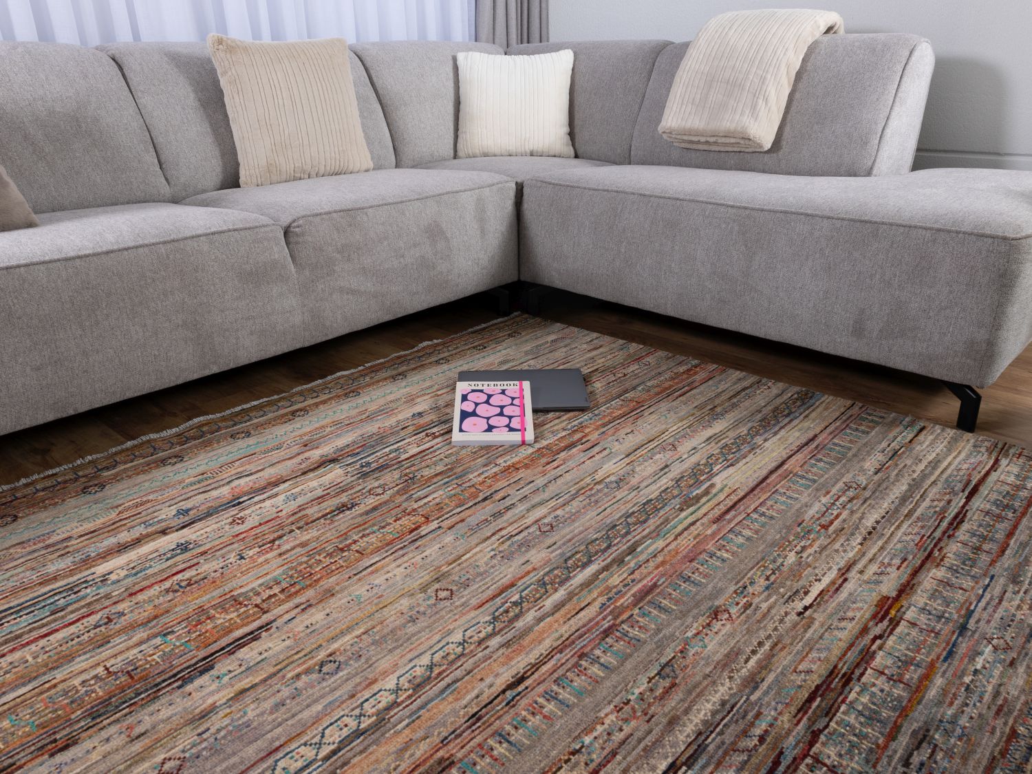 Afghaans Tapijt Laagpolig Handgeknoopt Wollen Vloerkleed - Omid Afghan Wool Luxury 297x194 - Omid Carpets