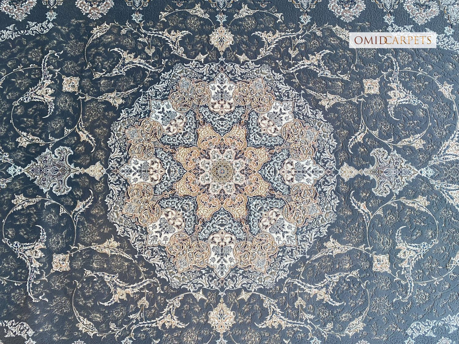 قالین 1500 شانه * DonkerGrijs Tapijt Laagpolig Klassiek Vloerkleed - Omid Premium Classic Hand Look - 4,5 Miljoen punten/m²