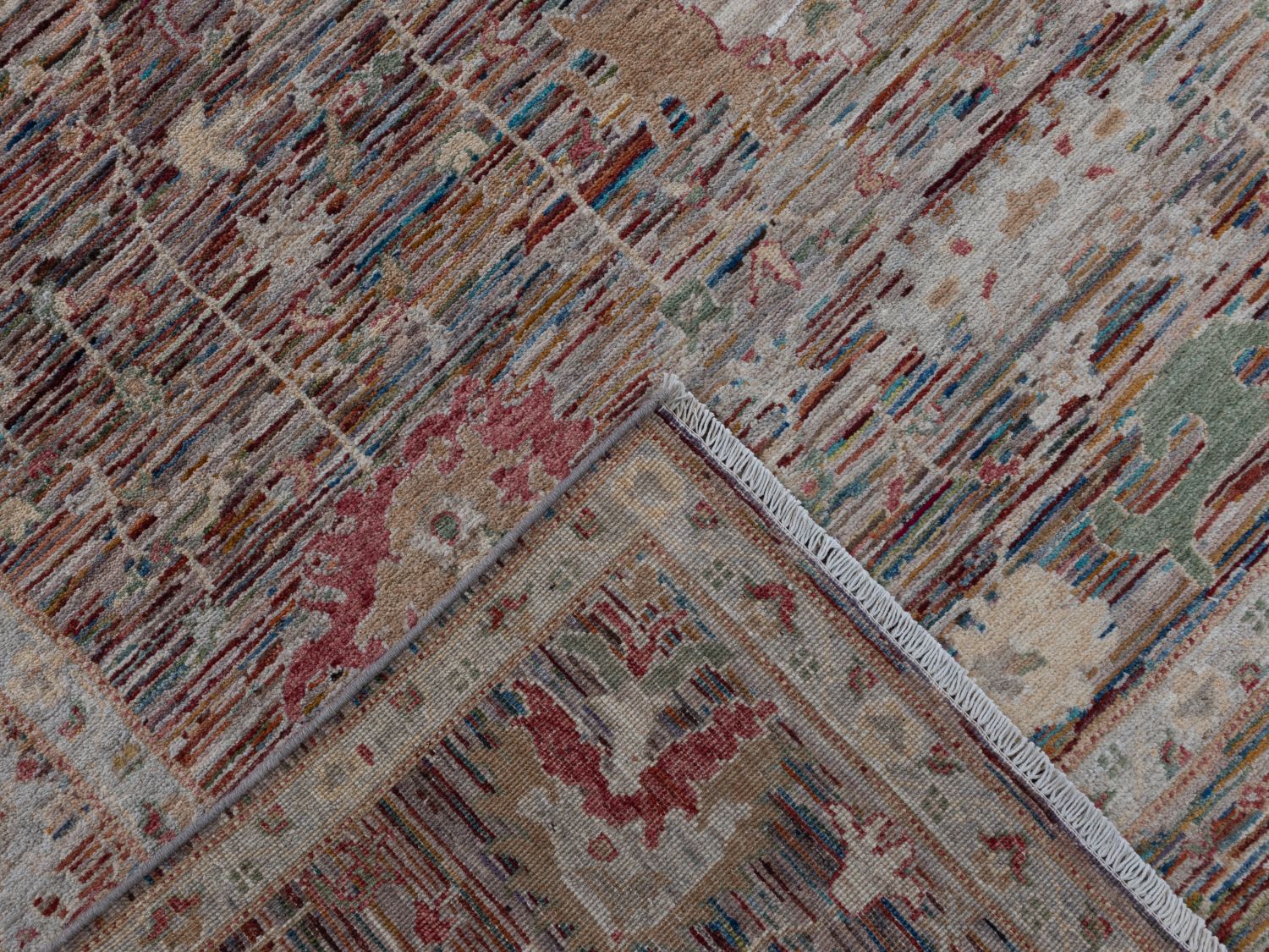 Afghaans Tapijt Laagpolig Handgeknoopt Wollen Vloerkleed - Omid Afghan Wool Luxury 297x194 - Omid Carpets
