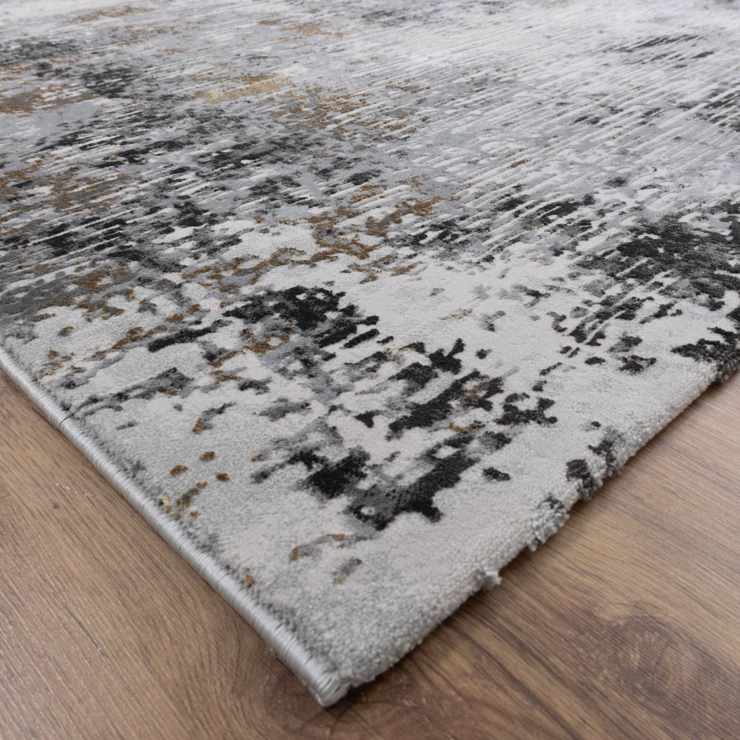 Grijs Tapijt Laagpolig Vloerkleed Omid Abstract Luxury - Omid Carpets