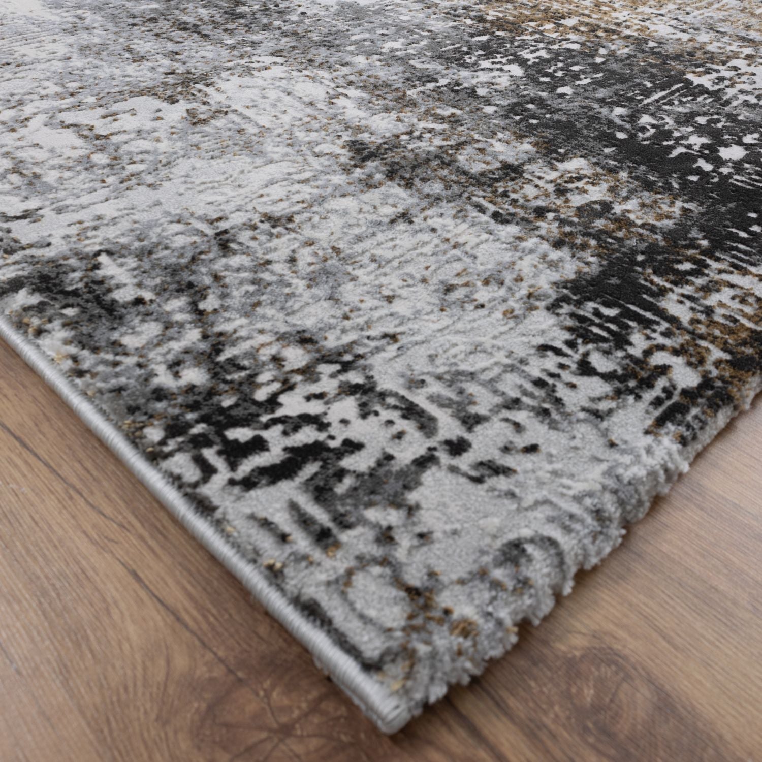 Grijs Tapijt Laagpolig Vloerkleed Omid Abstract Luxury - Omid Carpets