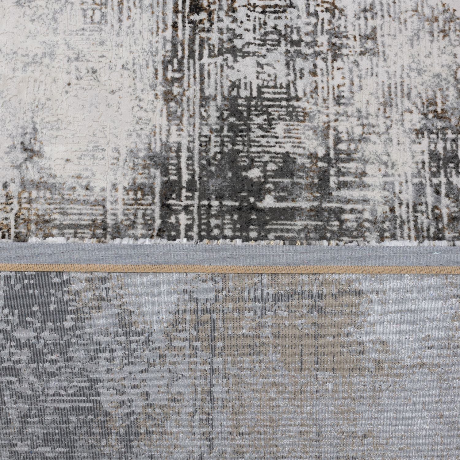 Grijs Tapijt Laagpolig Vloerkleed Omid Abstract Luxury - Omid Carpets