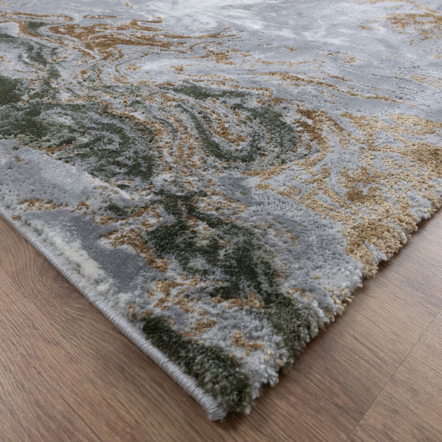 Grijs Tapijt Laagpolig Vloerkleed Omid Abstract Luxury - Omid Carpets