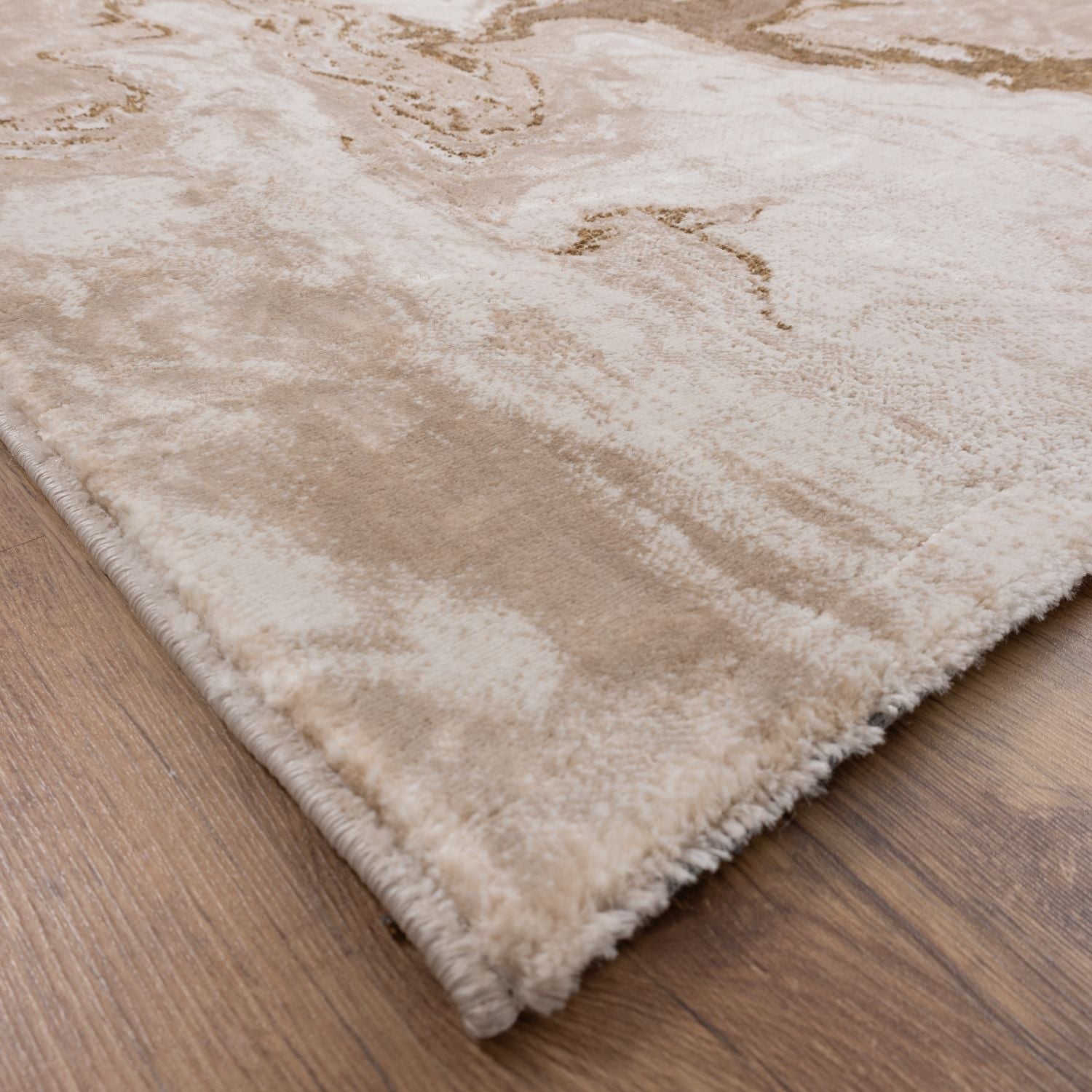 Beige Tapijt Laagpolig Vloerkleed Omid Abstract Luxury - Omid Carpets