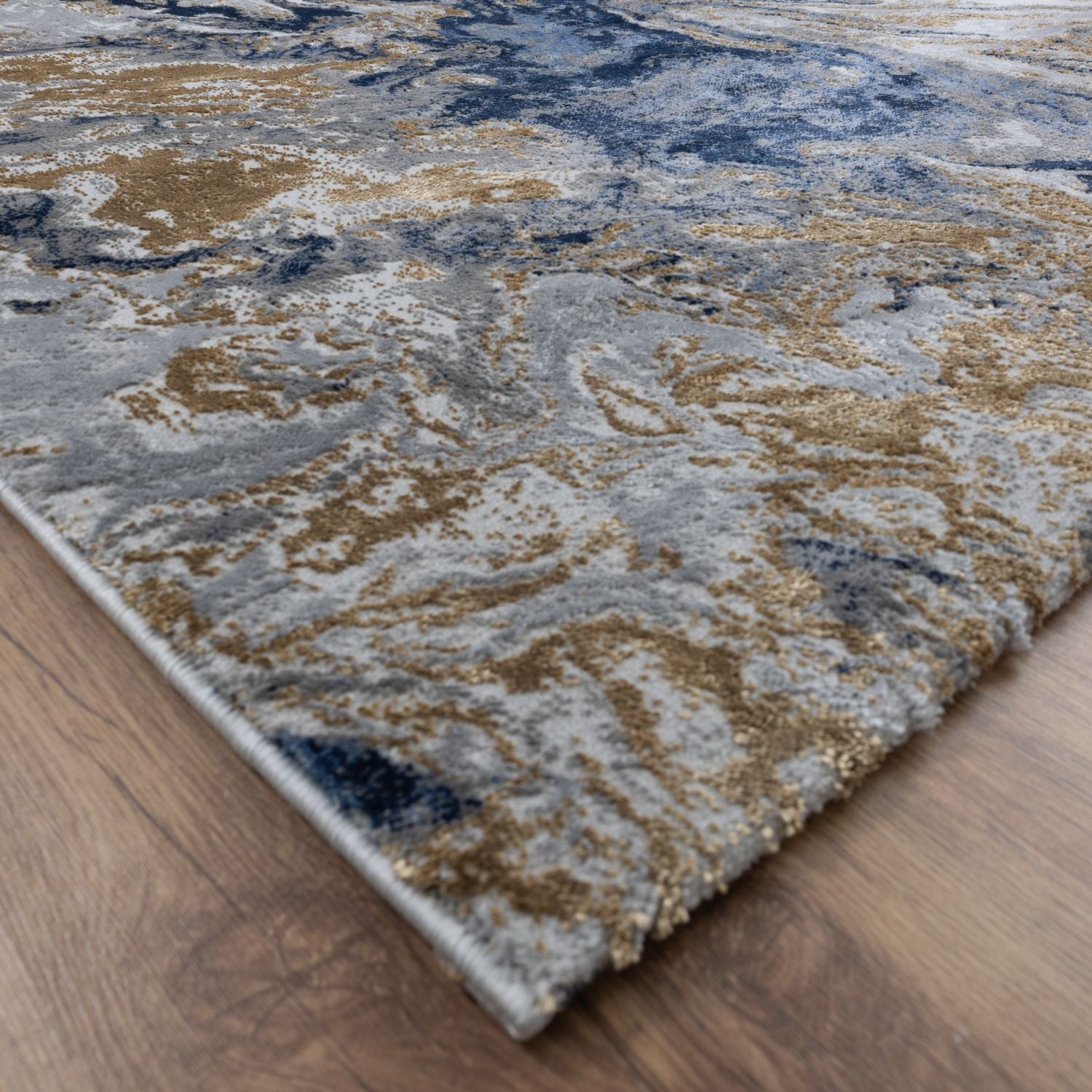 Grijs Tapijt Laagpolig Vloerkleed Omid Abstract Luxury - Omid Carpets