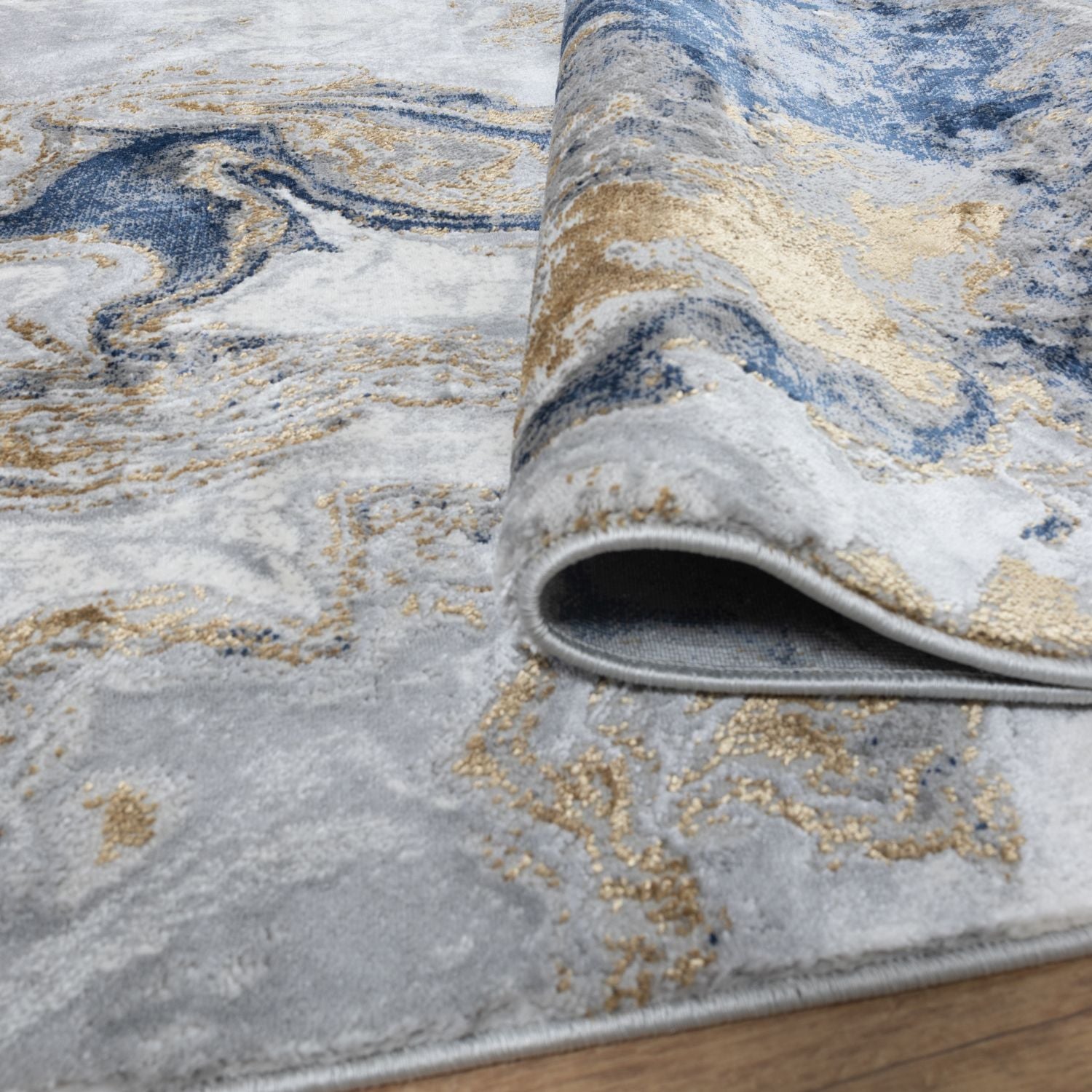 Grijs Tapijt Laagpolig Vloerkleed Omid Abstract Luxury - Omid Carpets