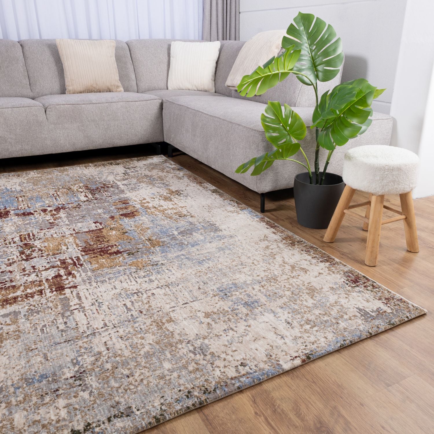 Kleurrijk Tapijt Laagpolig Vloerkleed Omid Art - Omid Carpets