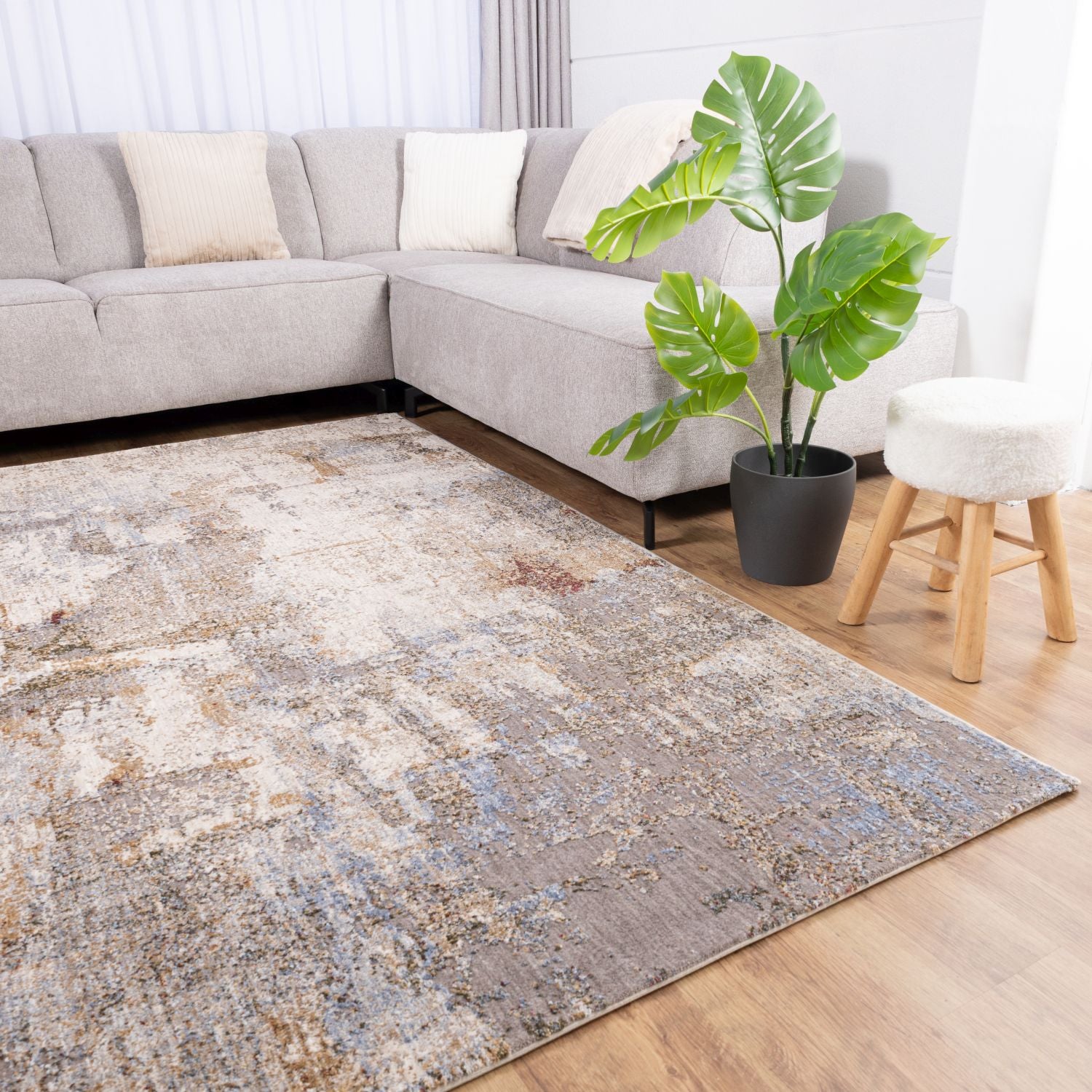 Kleurrijk Tapijt Laagpolig Vloerkleed Omid Art - Omid Carpets