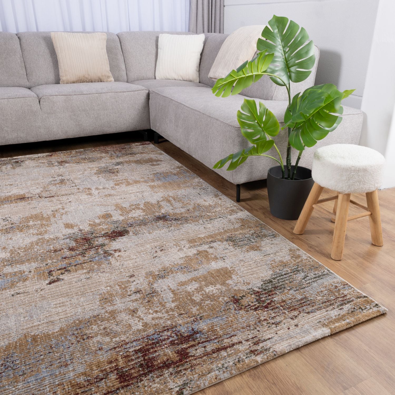 Kleurrijk Tapijt Laagpolig Vloerkleed Omid Art - Omid Carpets