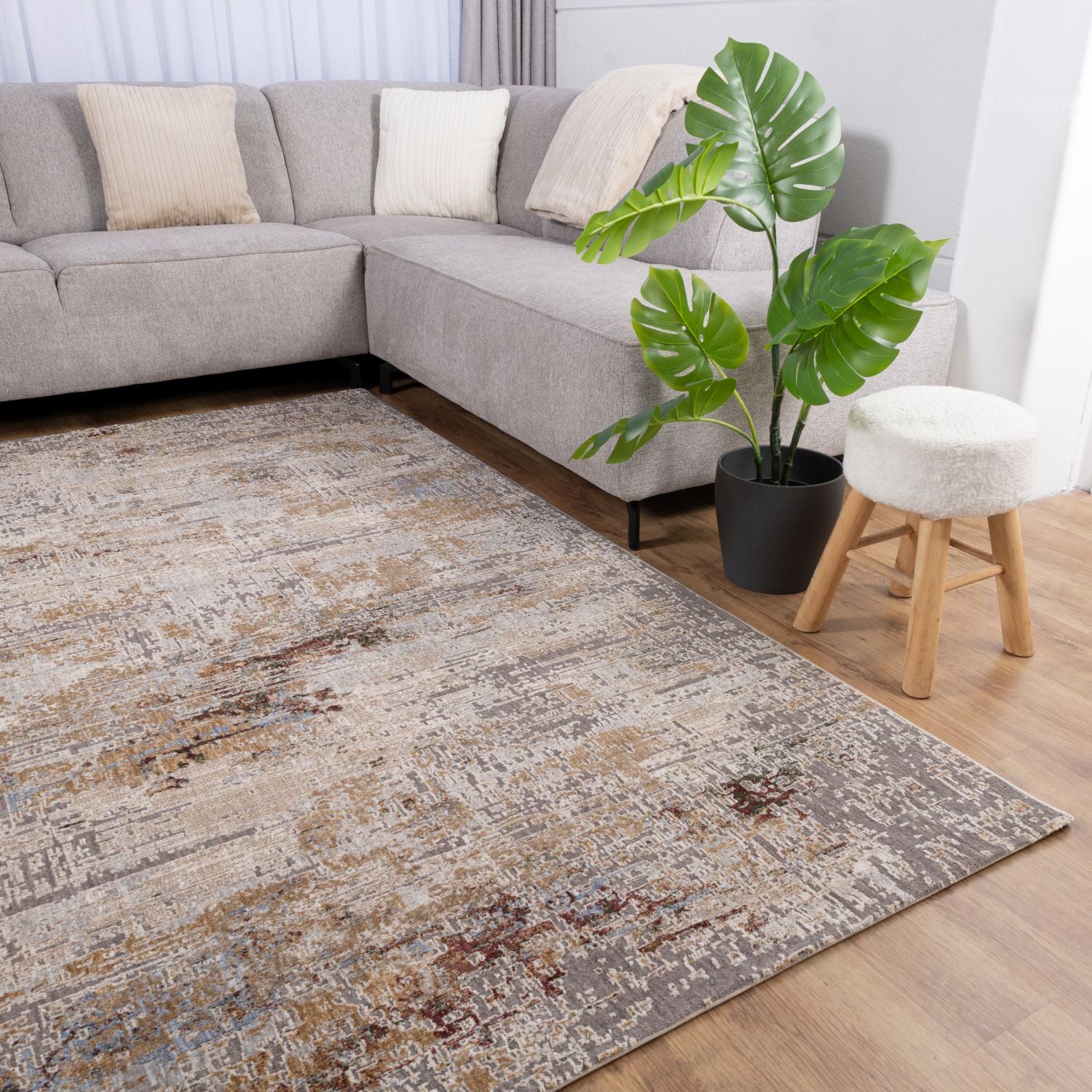 Kleurrijk Tapijt Laagpolig Vloerkleed Omid Art - Omid Carpets