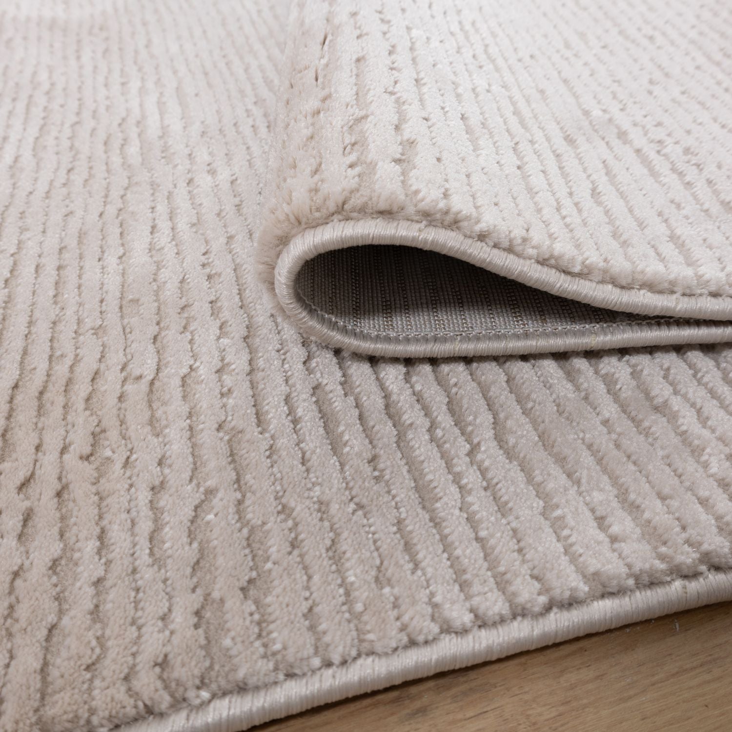 Beige Tapijt Laagpolig Vloerkleed Omid MonoLux - Omid Carpets