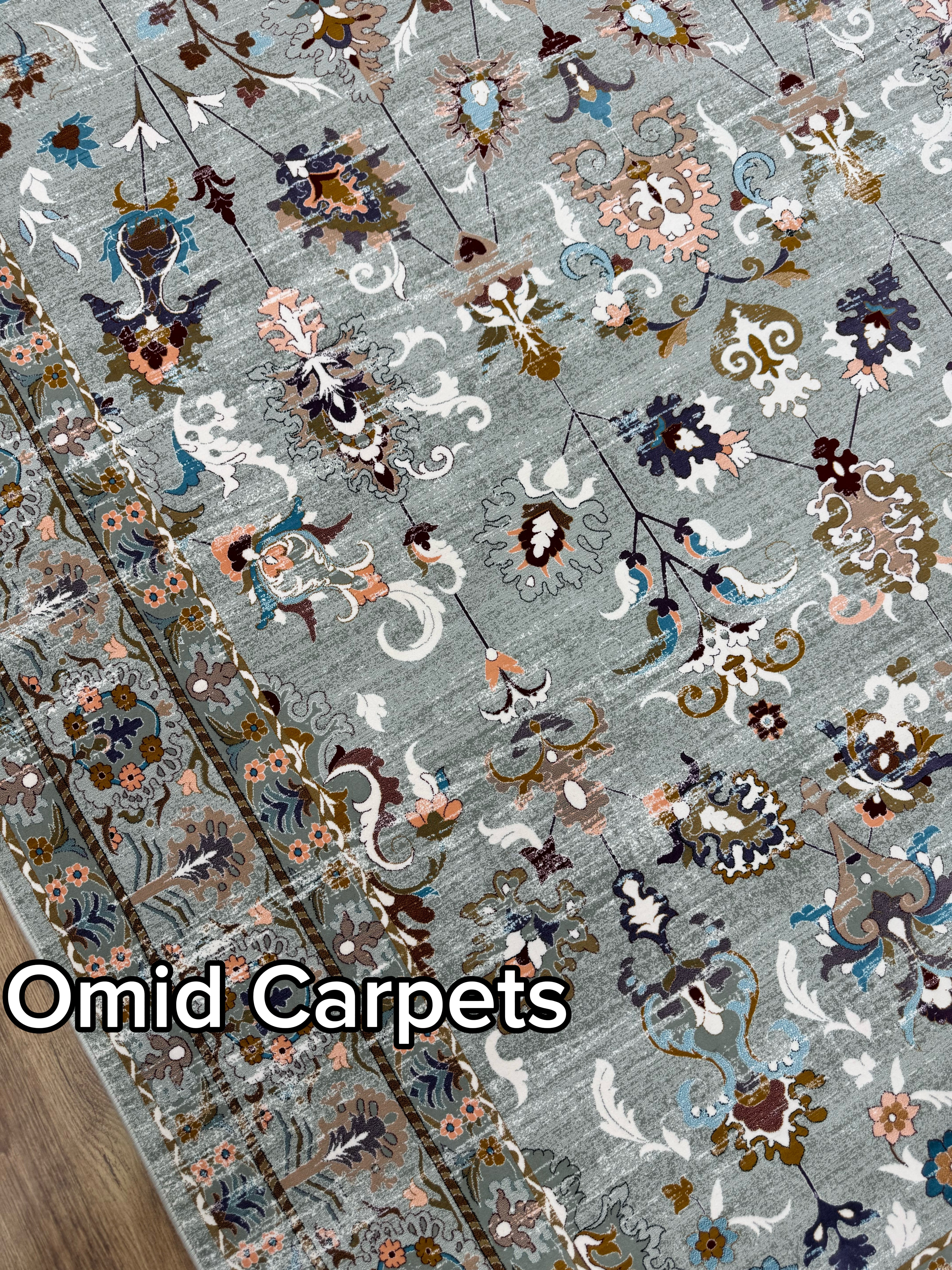 Tapis beige 1200 nœuds * Tapis à poils ras classique - Omid Premium Classic Hand Look - 3 millions de points/m²