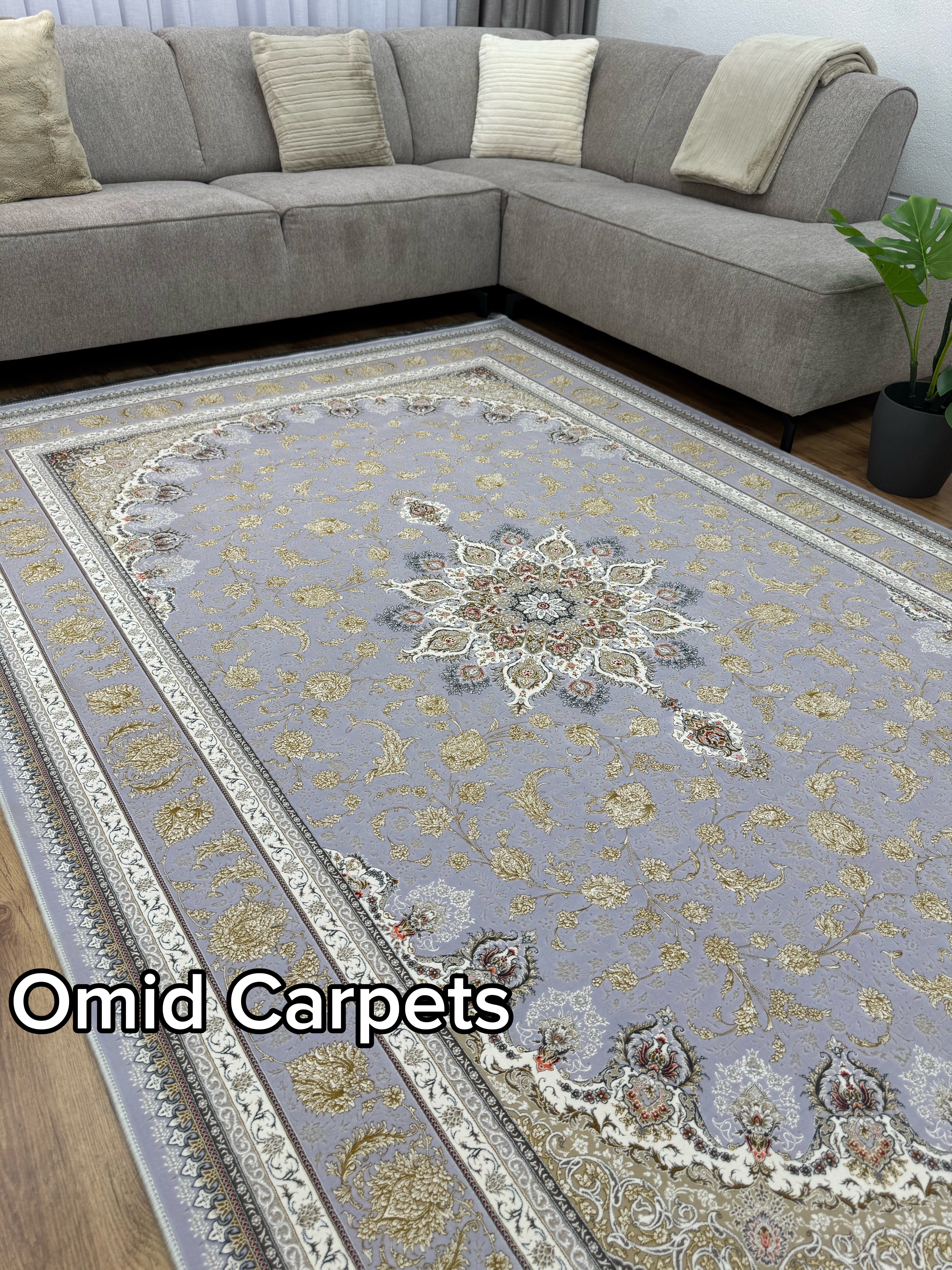 قالین 1500 شانه * Grijs Tapijt Laagpolig Klassiek Vloerkleed - Omid Premium Classic Hand Look - 4,5 Miljoen punten/m²