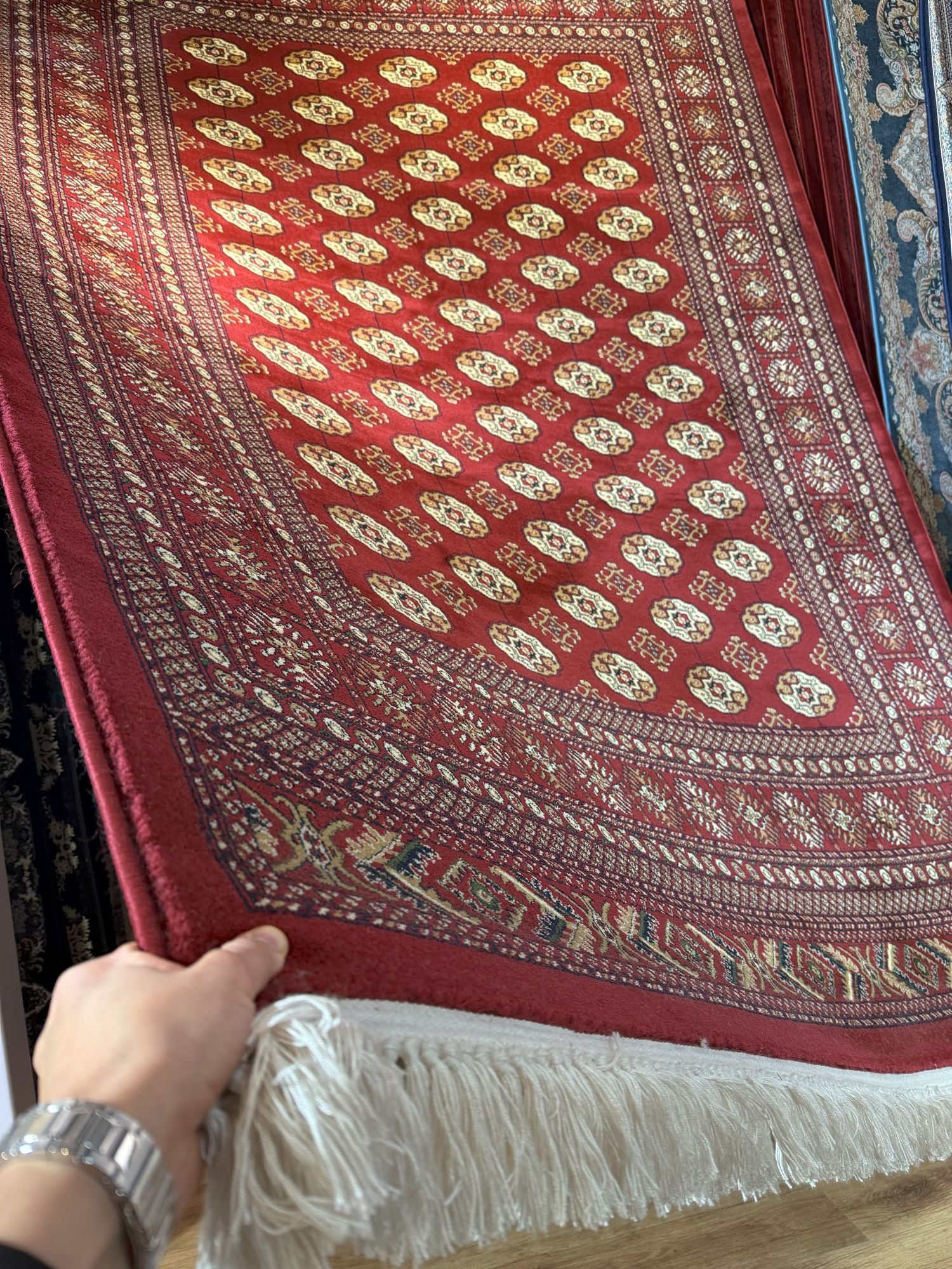 قالین ترکی * Rood Tapijt Laagpolig Klassiek Vloerkleed - Omid Watani