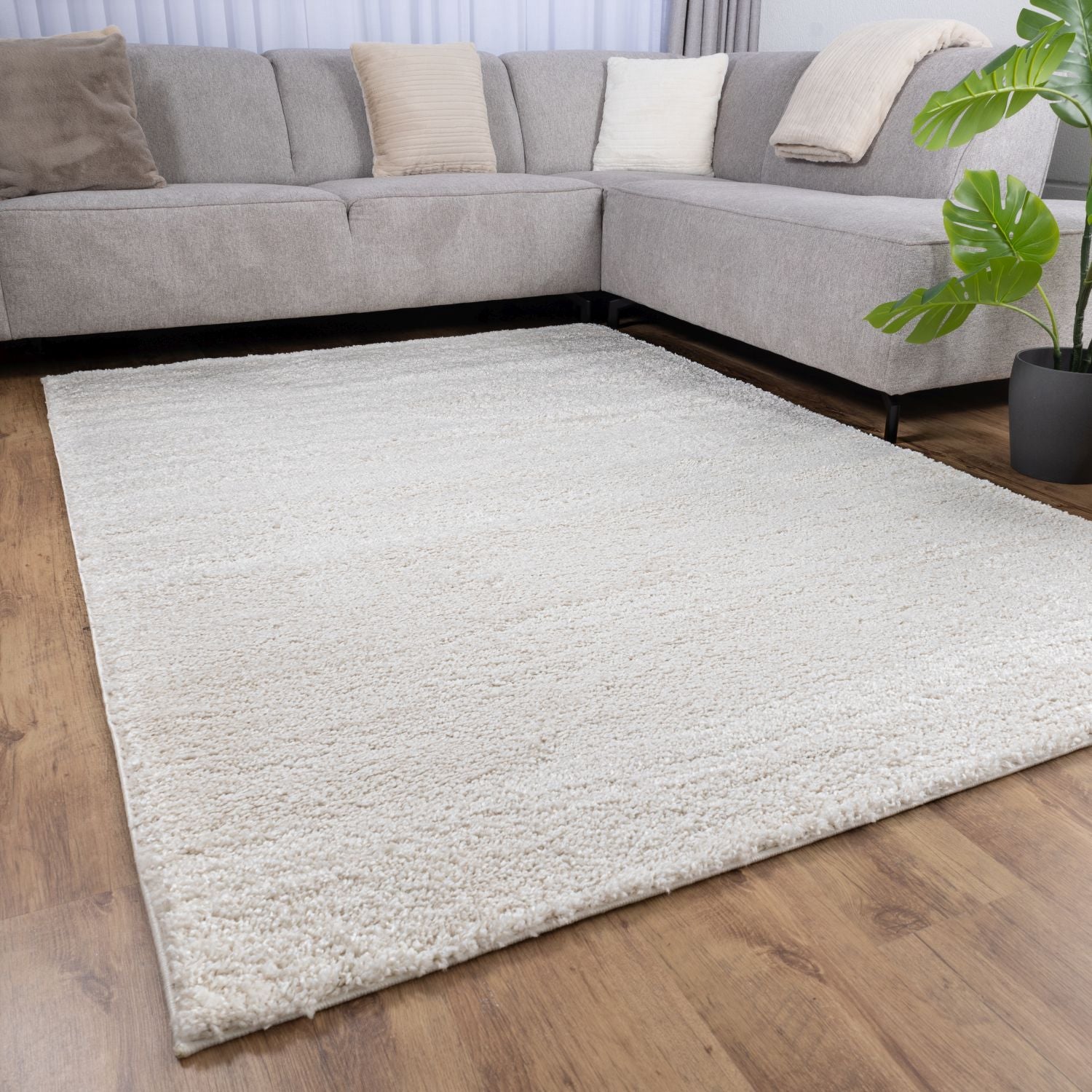 Crème Tapijt Hoogpolig Vloerkleed Omid Berber Luxe Shaggy - Omid Carpets