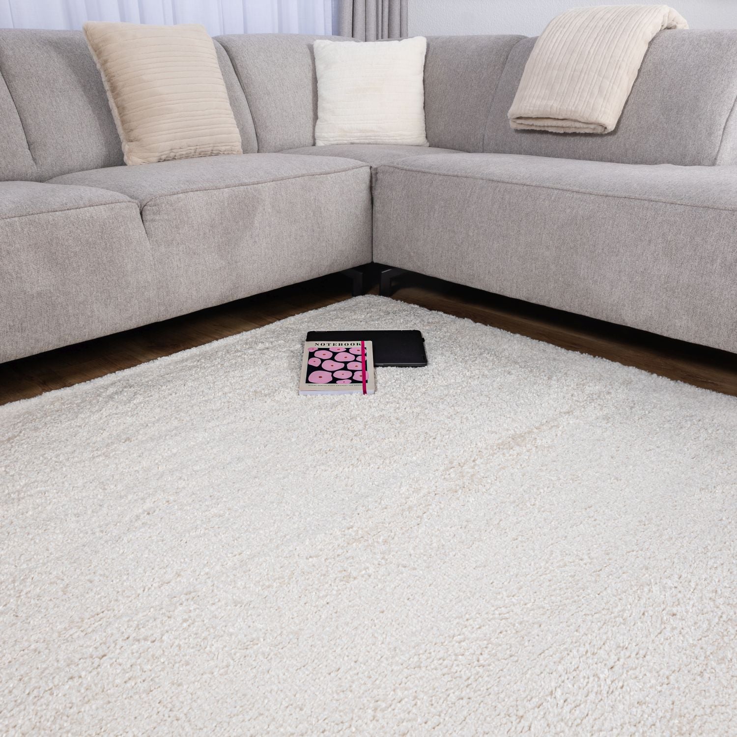 Crème Tapijt Hoogpolig Vloerkleed Omid Berber Luxe Shaggy - Omid Carpets
