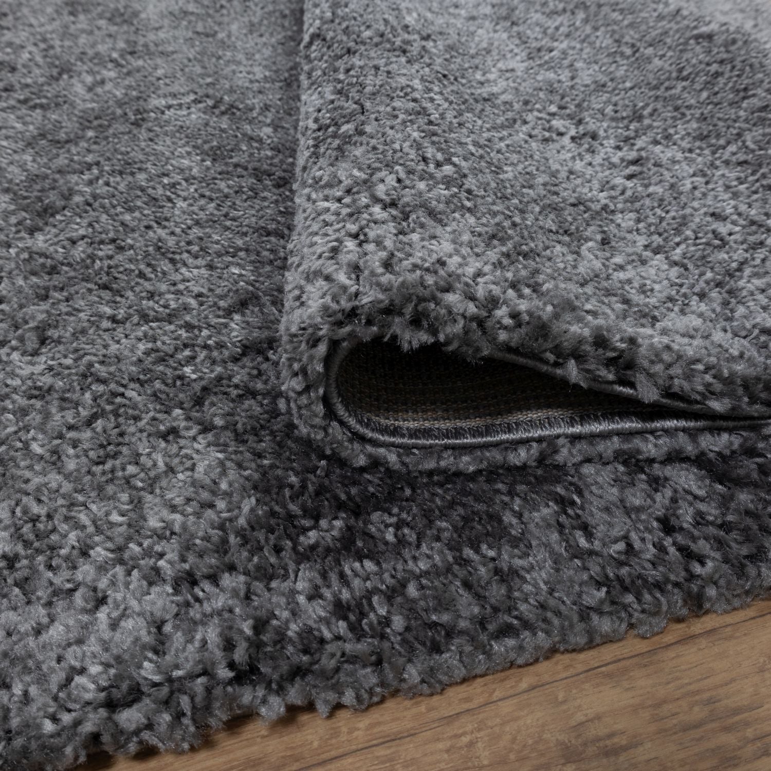 Donkergrijs Tapijt Hoogpolig Vloerkleed Omid Berber Luxe Shaggy - Omid Carpets
