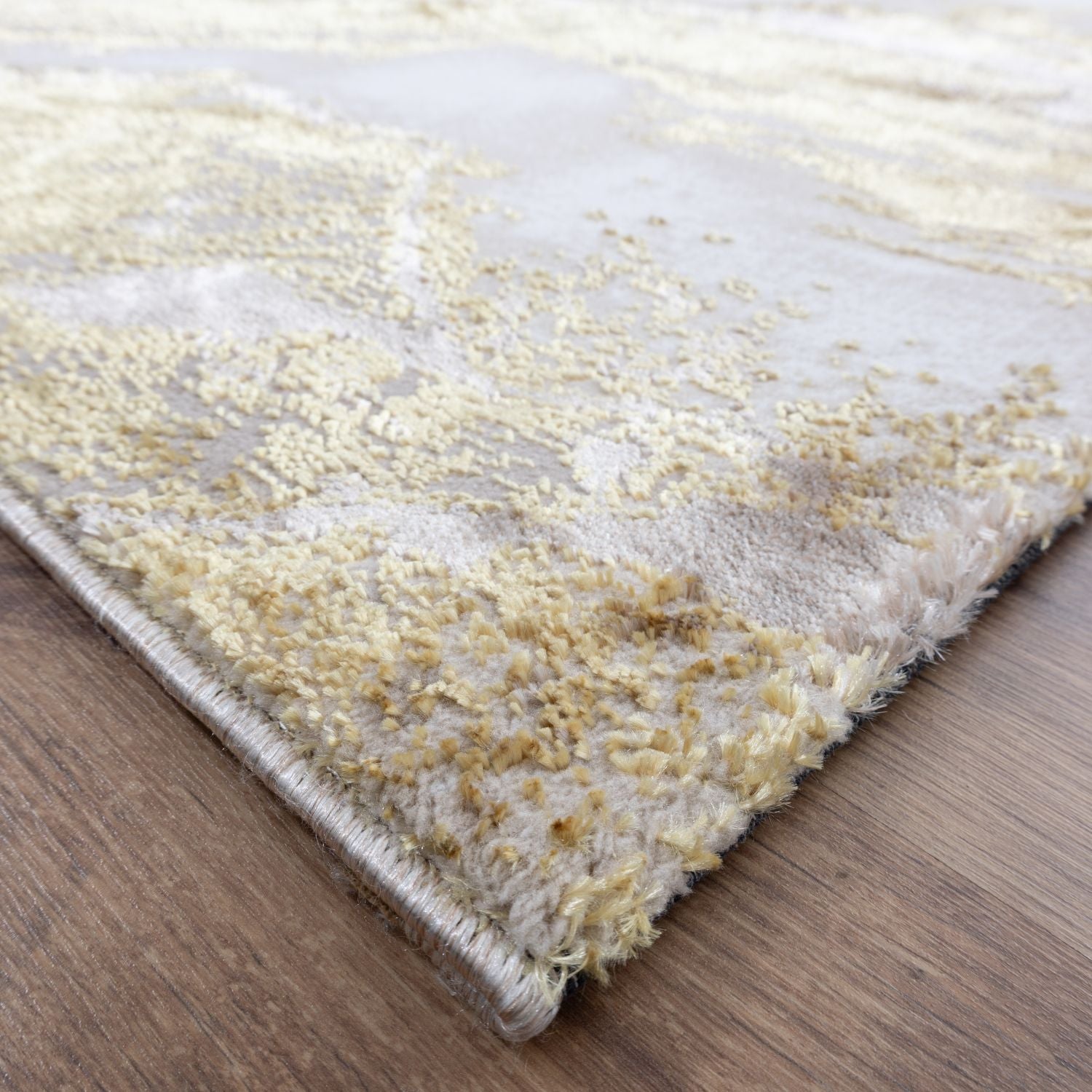 Beige Tapijt Laagpolig Vloerkleed Omid Marble Lux