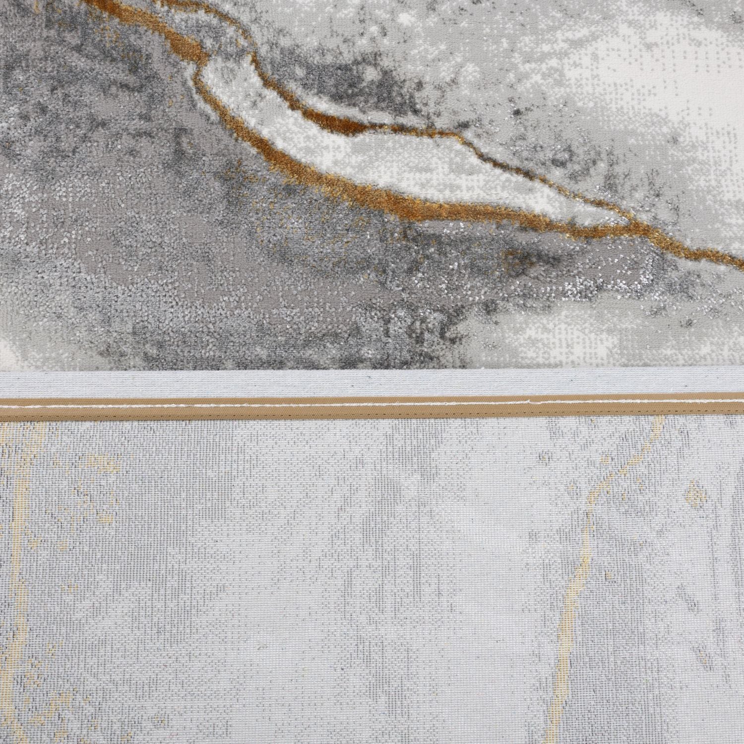 Grijs Tapijt Laagpolig Vloerkleed Omid Marble Lux